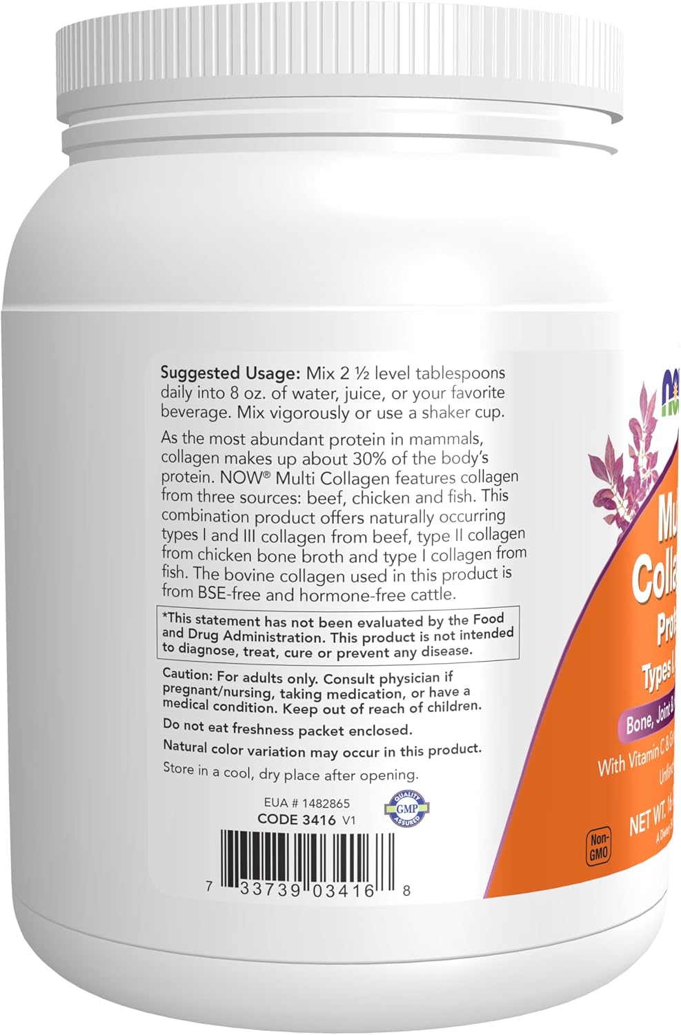 NOW Foods Multi Collagen Protein - 454g - Image 4