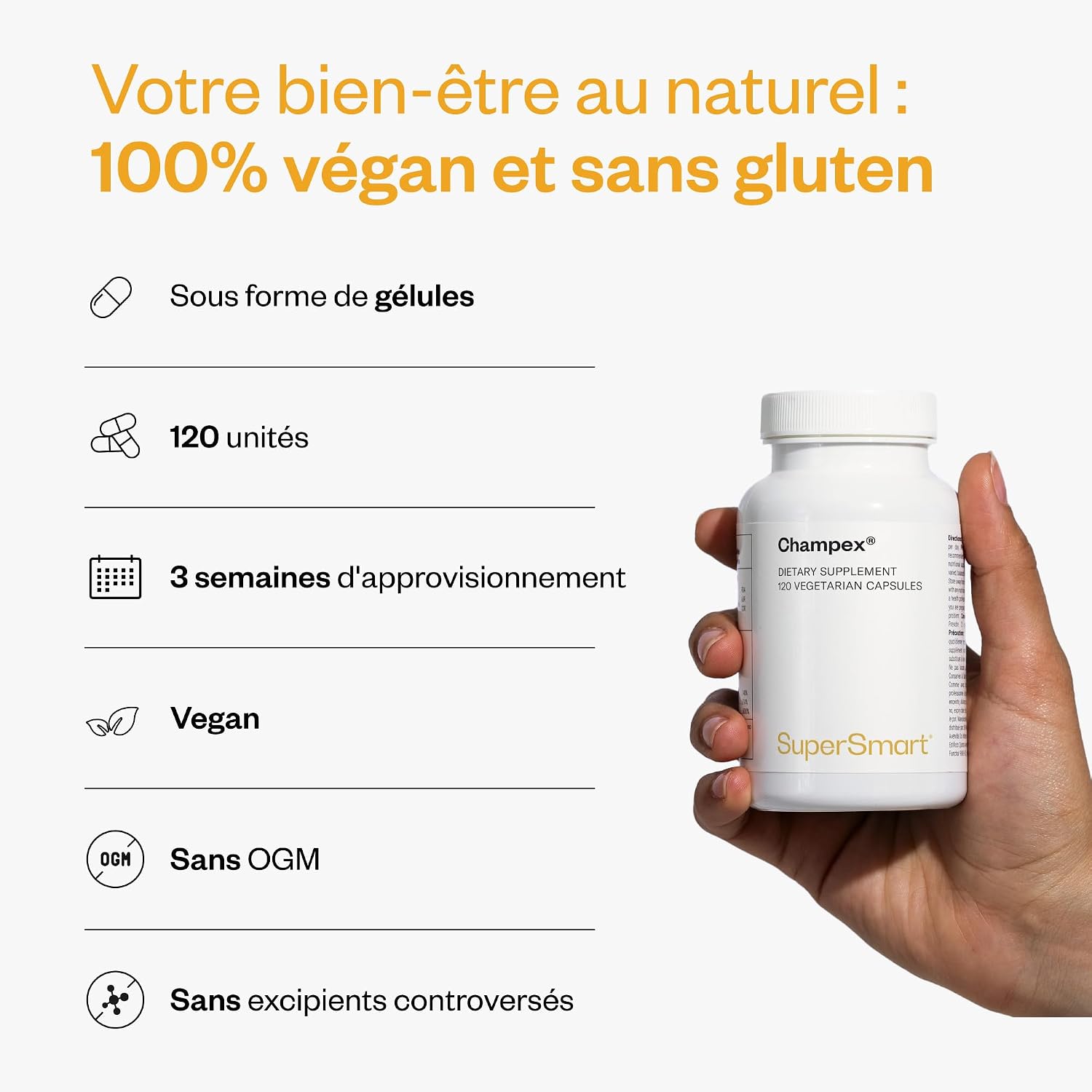 Champex - Agaricus Bisporus Mushroom Extract - Vegan - SuperSmart - Image 6
