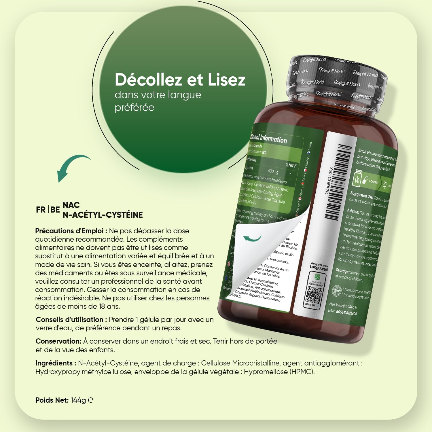 NAC N-Acetyl-Cysteine, Amino Acid L-Cysteine, Gluthation Plant Source - Image 5