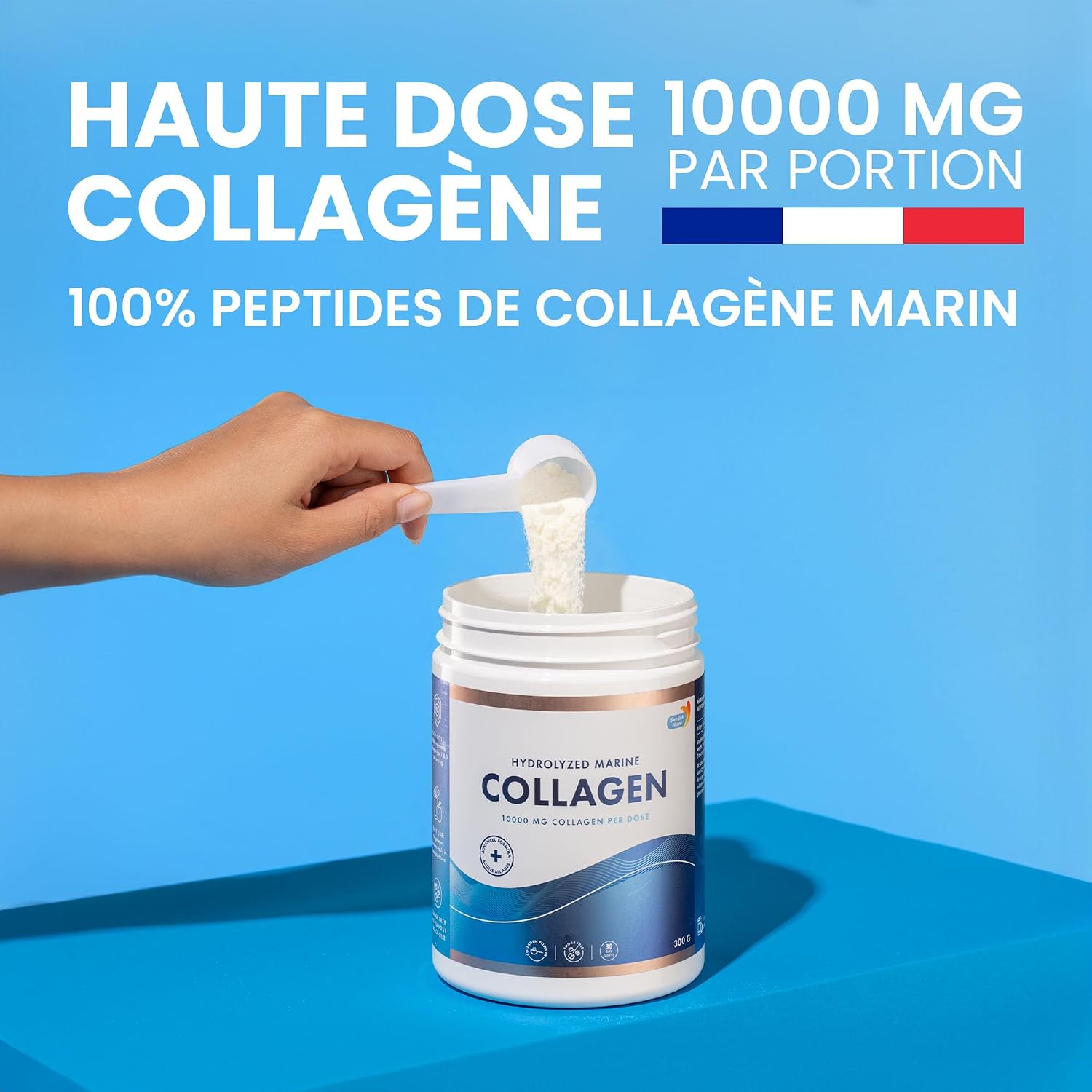 Swedish Nutra Hydrolyzed Marine Collagen Powder, 10.000 mg, 300 g, 30 days - Image 3