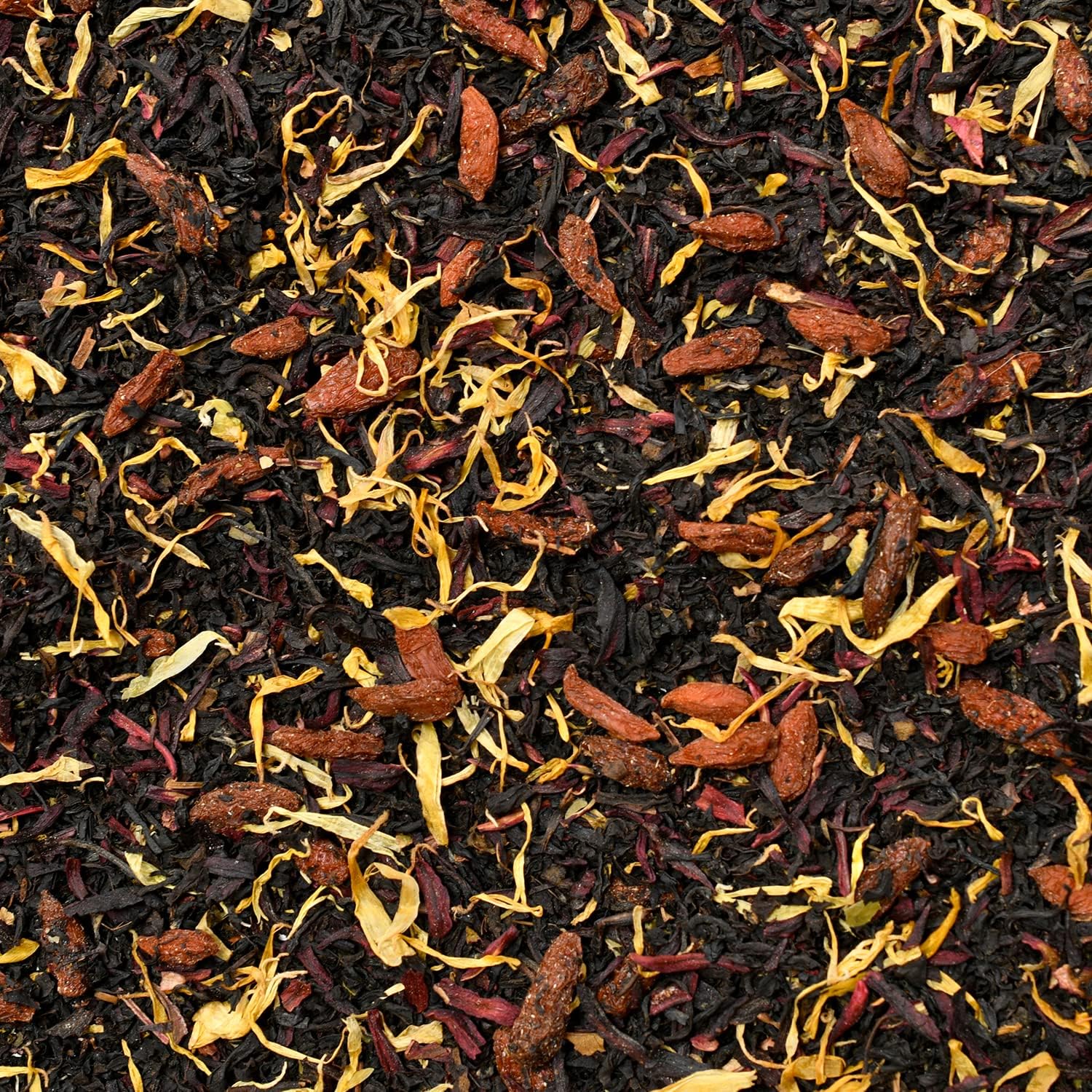 Mary Rose Black Tea Assam Compote | Indian Assam Tea | Black Tea with Hibiscus, Calendula & Goji Berries | Natural Additives | Theine Source | Natural Stimulation | 50g - Image 5