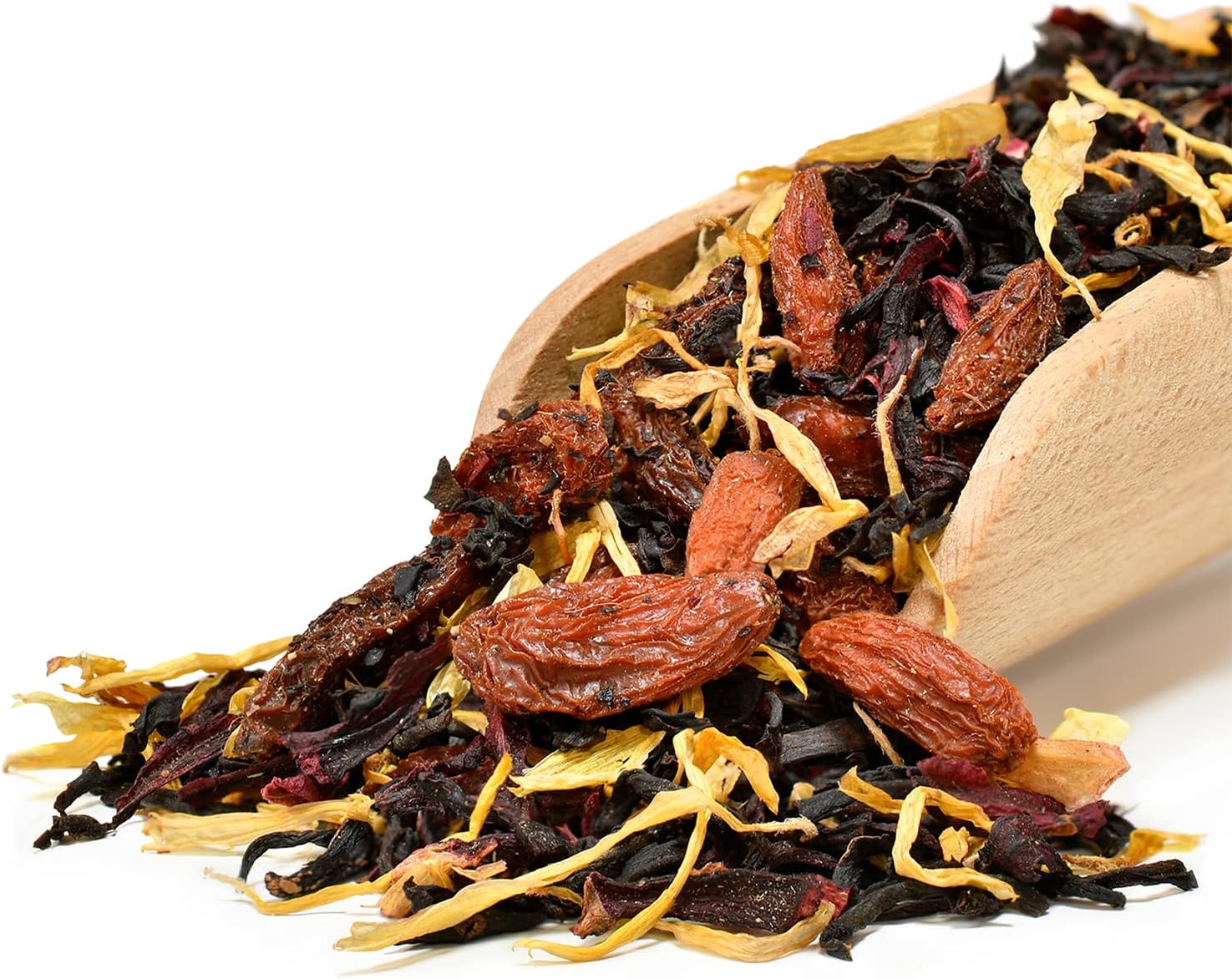 Mary Rose Black Tea Assam Compote | Indian Assam Tea | Black Tea with Hibiscus, Calendula & Goji Berries | Natural Additives | Theine Source | Natural Stimulation | 50g - Image 6
