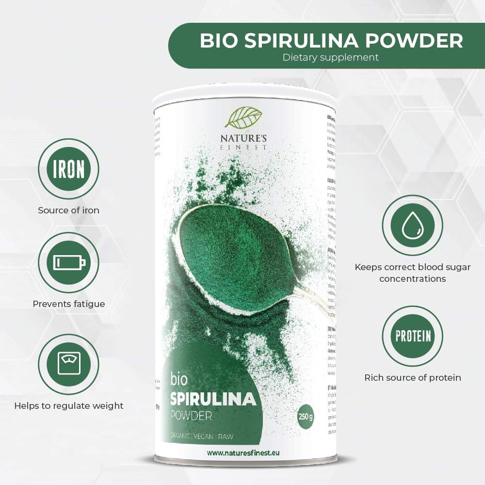 Nature's Finest Organic Spirulina Powder, Arthrospira 250g (Pack of 1) - Image 3