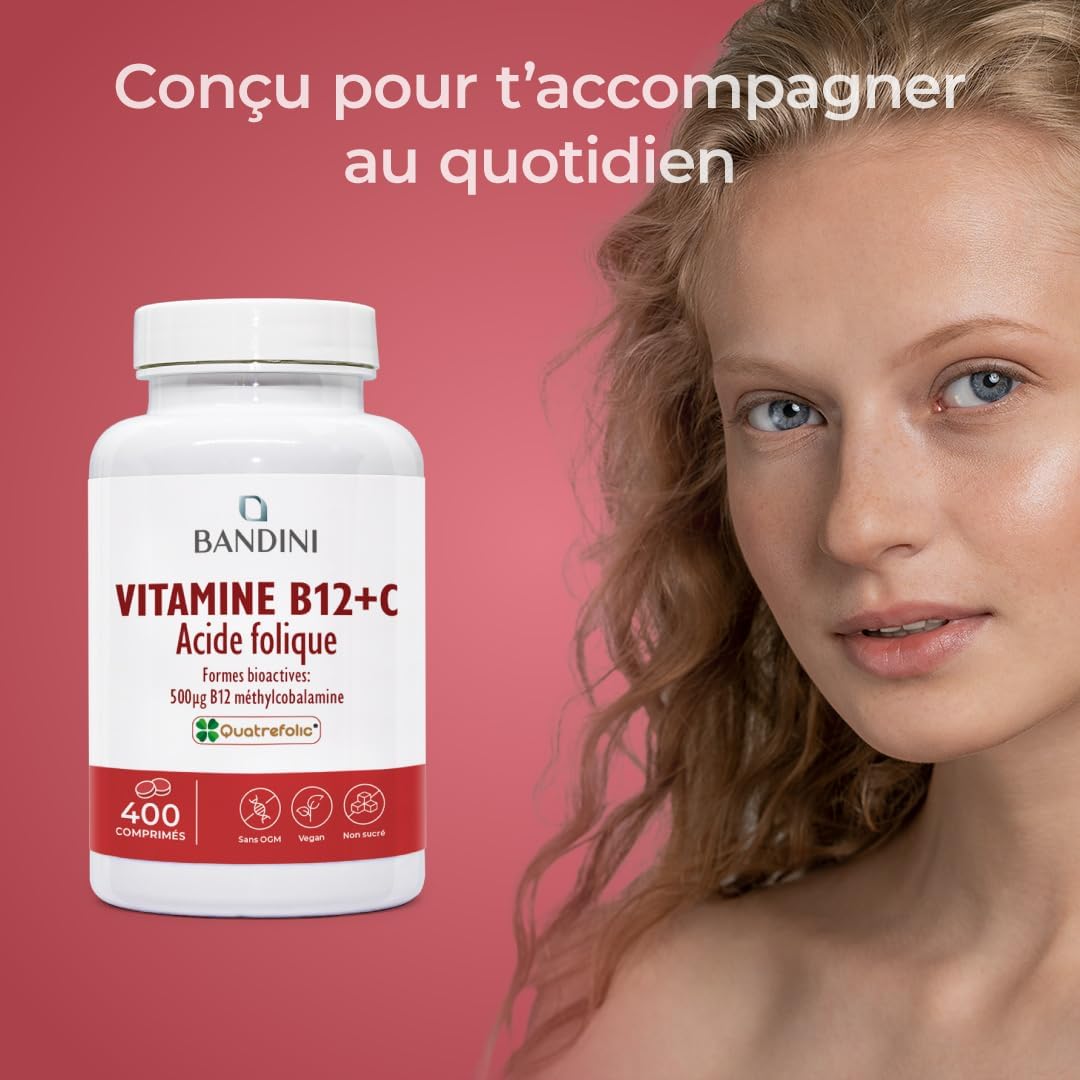 Bandini® Vitamin B12 + Folic Acid 400 Tablets | Iron Absorption - Image 4