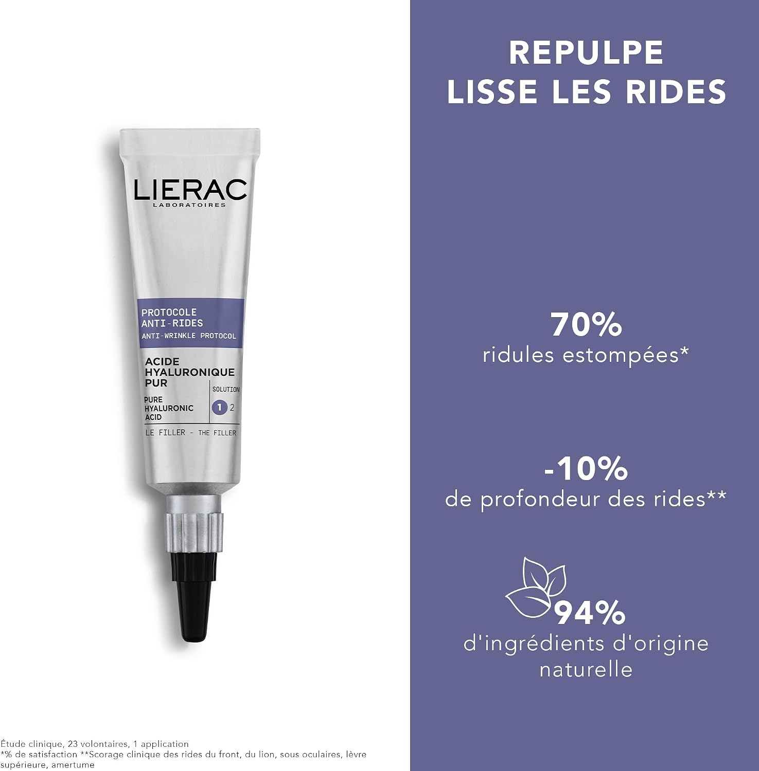 Lierac - Anti-Wrinkle Protocol - The Filler 15ml - Immediate Solution - Smoothes and Fades Fine Lines - Targeted Care Blurring Effect - Enriched with Pure Hyaluronic Acid - Image 3