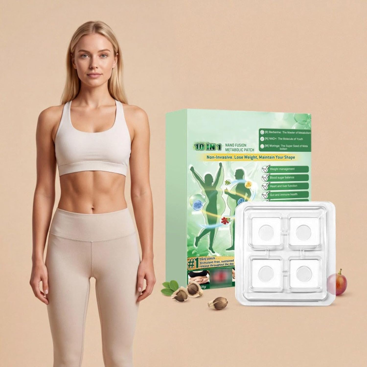 10-in-1 Metabolic Patches with Berberine, NAD+ & Moringa, 7 Patches - Image 8