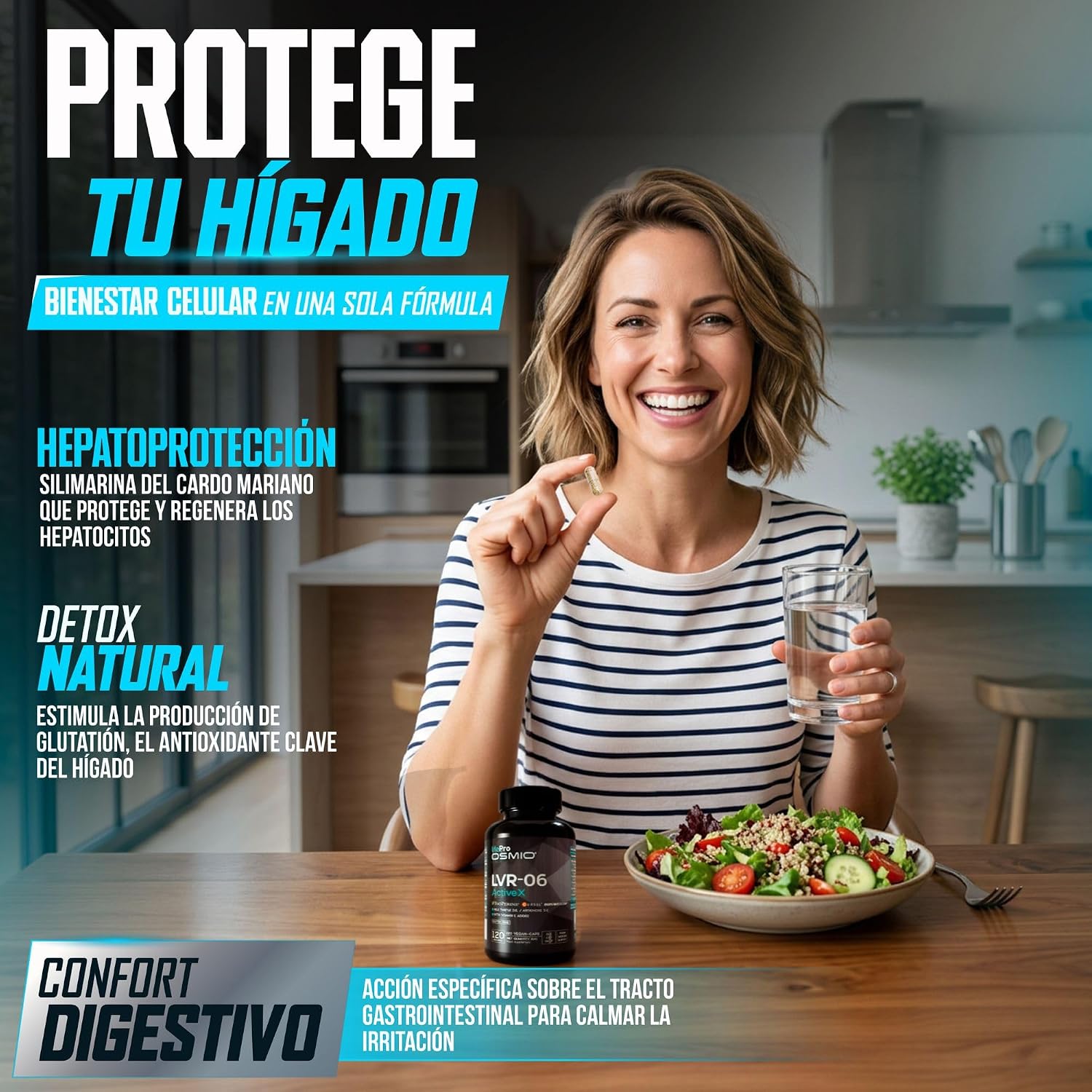 Lifepro Milk Thistle Digestive Supplement with Silymarin, Artichoke & Boswellia - Liver Protection & Anti-Inflammatory - Turmeric Extract & BioPerine® for Effective Detoxification - Image 3