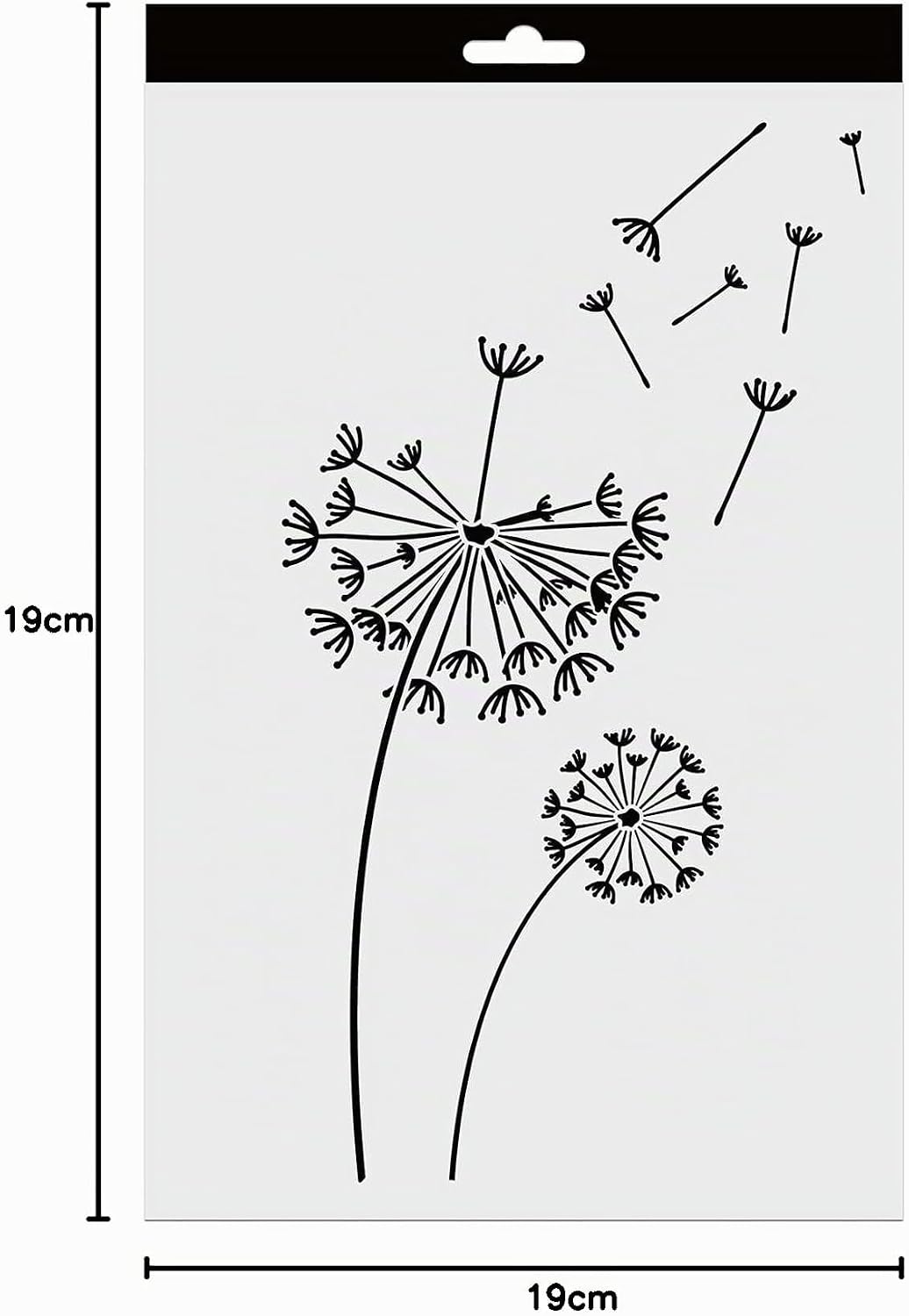 Aladine - Dandelion Stencil 20 x 30 cm for Decorating All Surfaces - Felt, Paint, Airbrush - Dandelion Drawing - 81232 - Image 3