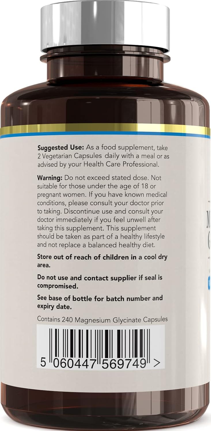 GH Magnesium Bisglycinate Supplement, 120 Capsules, 250mg Magnesium - Image 3