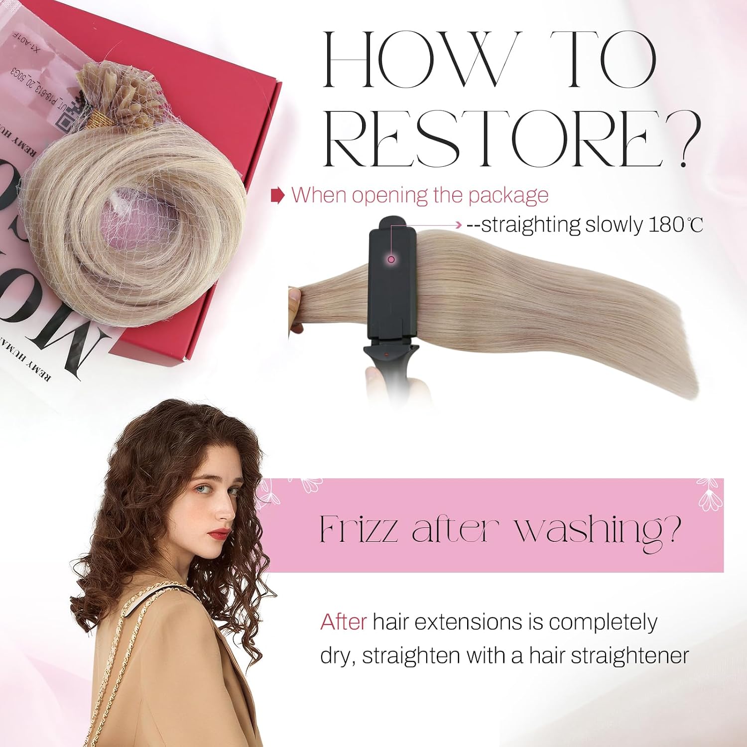 Moresoo Remy Hair Extension Natural Keratin Ash Blonde with 35 cm - Image 6