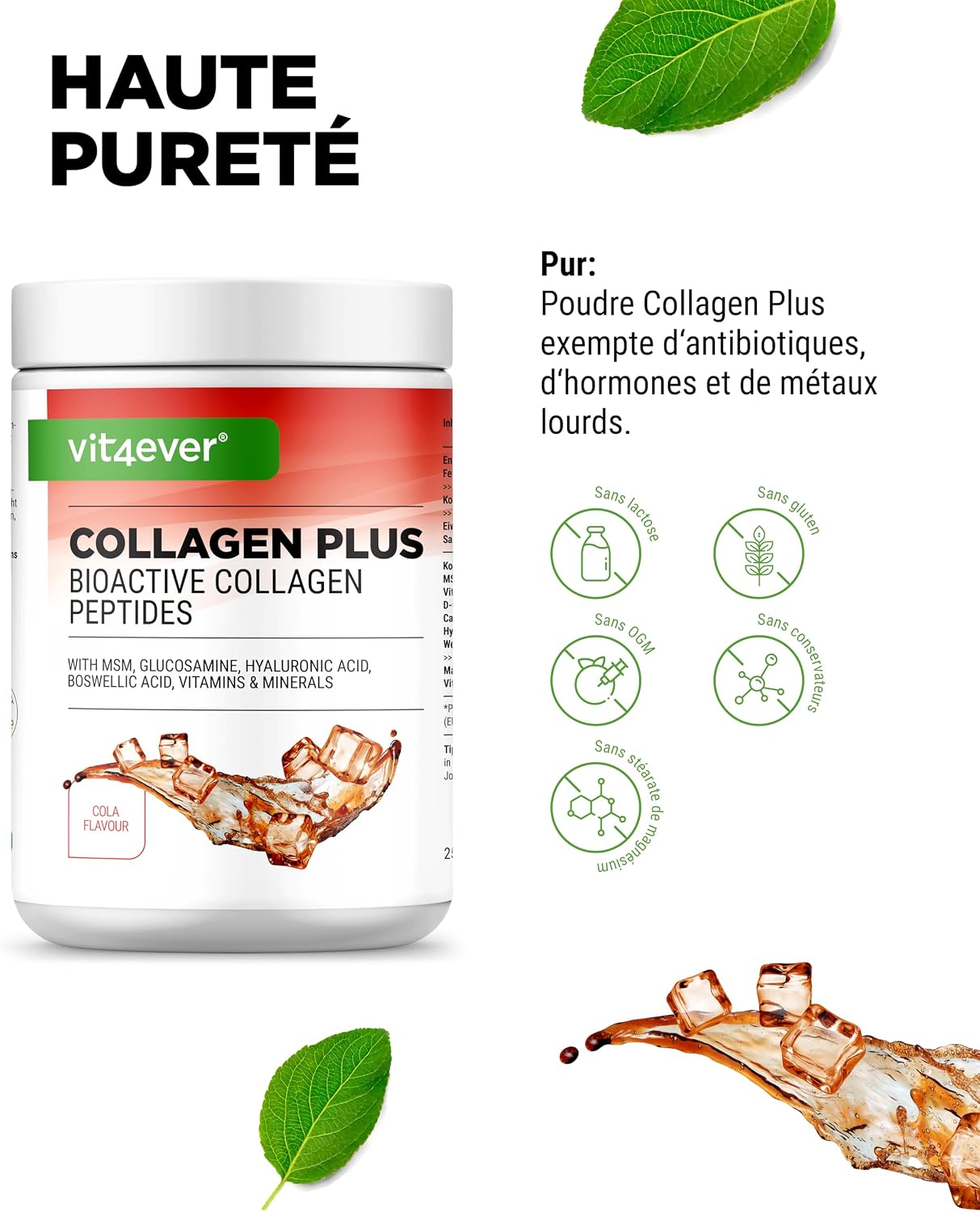 vit4ever Collagen Plus - 500 g powder - Cola taste - Image 4