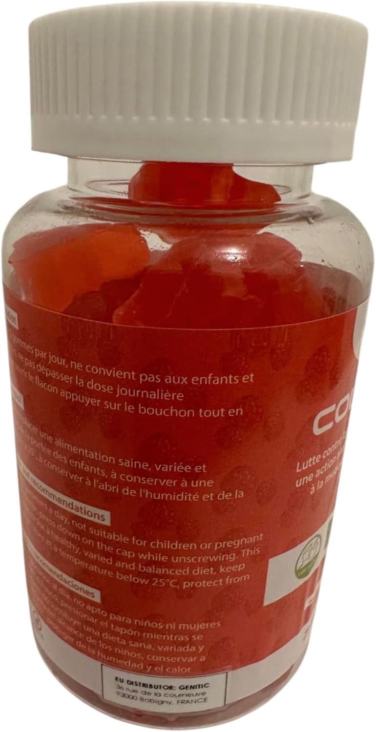 Gummies Pure Marine Collagen, Marine Collagen, Rejuvenates Skin, Strengthens Bones, Nails & Hair Growth, Dietary Supplements - Sugar Free - Strawberry, Peach & Apple Flavour - Image 5