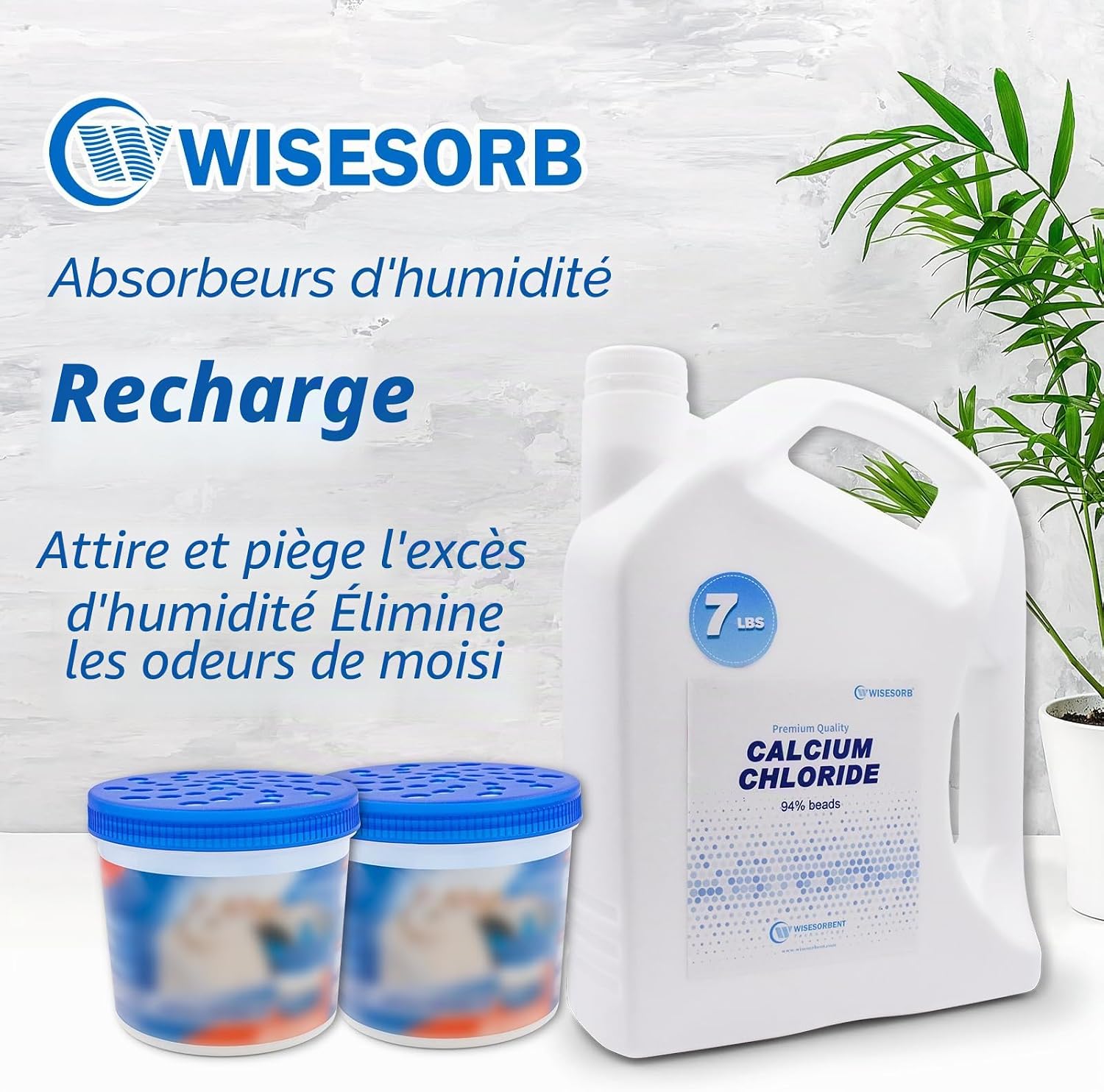 Wisesorb 7 LBS Calcium Chloride Desiccant, Moisture Absorbers Refill Beads - Fragrance Free, Moisture Absorber Refill - Image 4