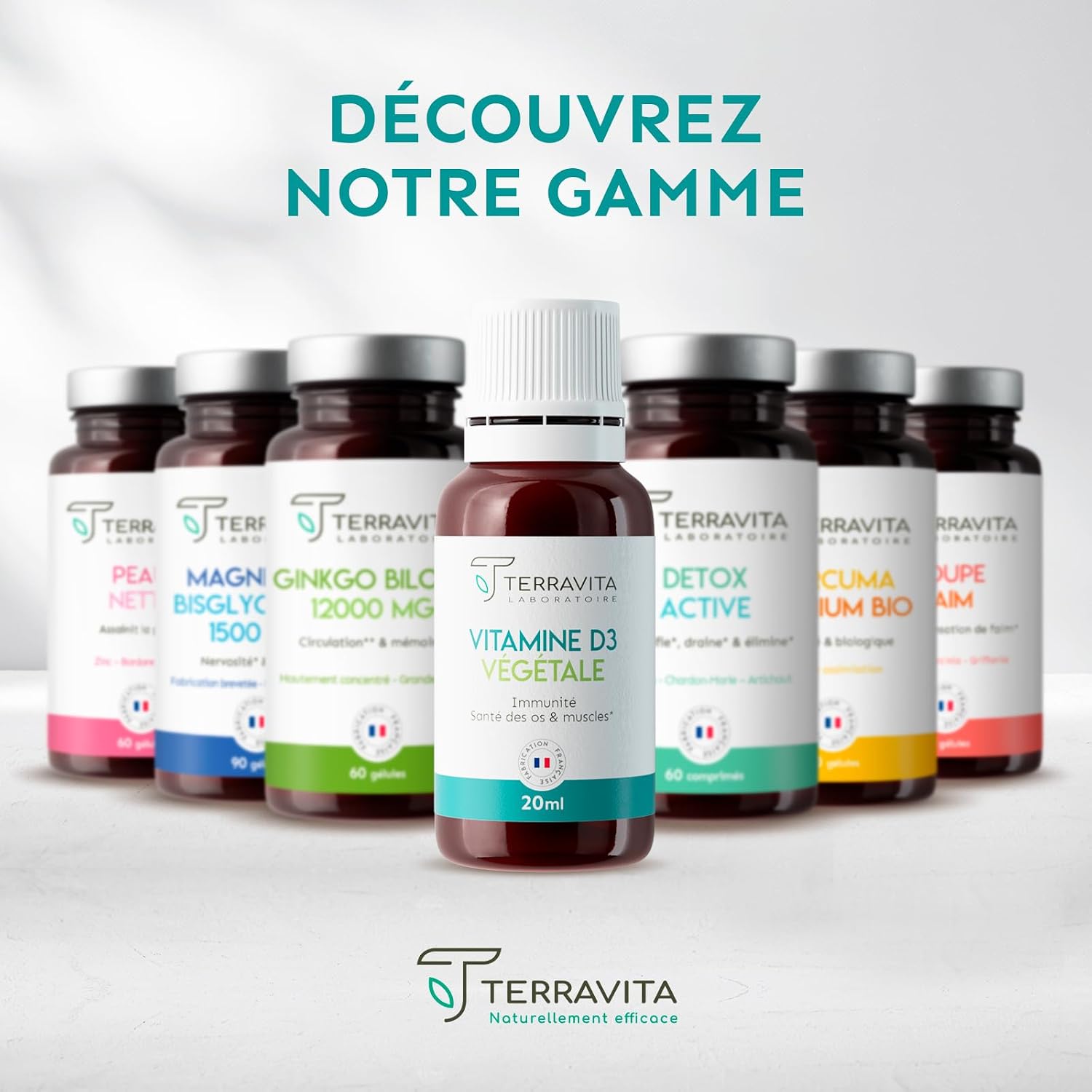 Vegetable Vitamin D3 D3V | 2000 IU | 20 ml Bottle | 8 Months of Cure | High Absorption | Bone Health & Immunity | Children and Adults | Coconut Oil TCM | Vegan and Made in France | Terravita - Image 7