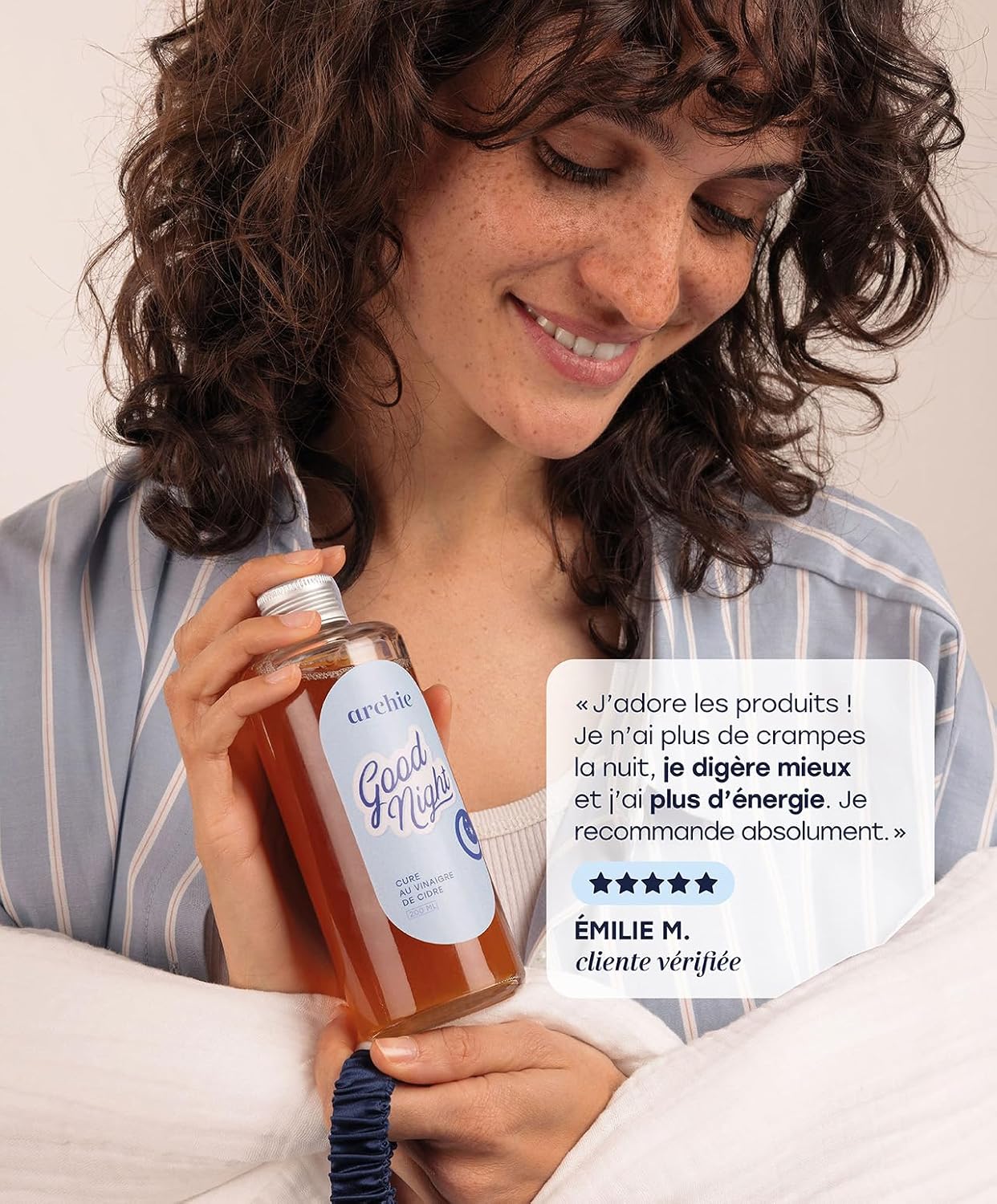 Archie, Cure Good Night, Apple cider vinegar - Melatonine, Melisse, Passiflore. Sleep, Digestion, Stress, Serenity. Made in France. 20 days cure. - Image 4