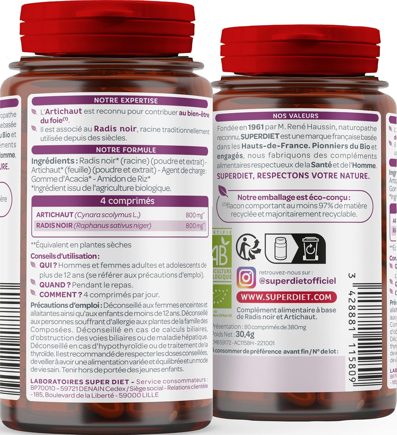 Digestion, detox liver - Black radish, Artichoke - Organic - Tablets - Image 3