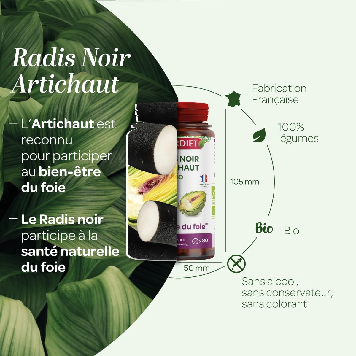 Digestion, detox liver - Black radish, Artichoke - Organic - Tablets - Image 4