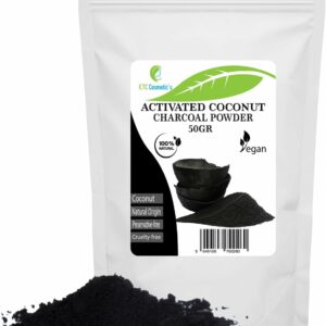 Activated Carbon Powder – 50 Gr – Use in Masks, Body Wraps, Scrubs, Exfoliating Formulations, Soap Dye, Makeup Formulations Like Mascara