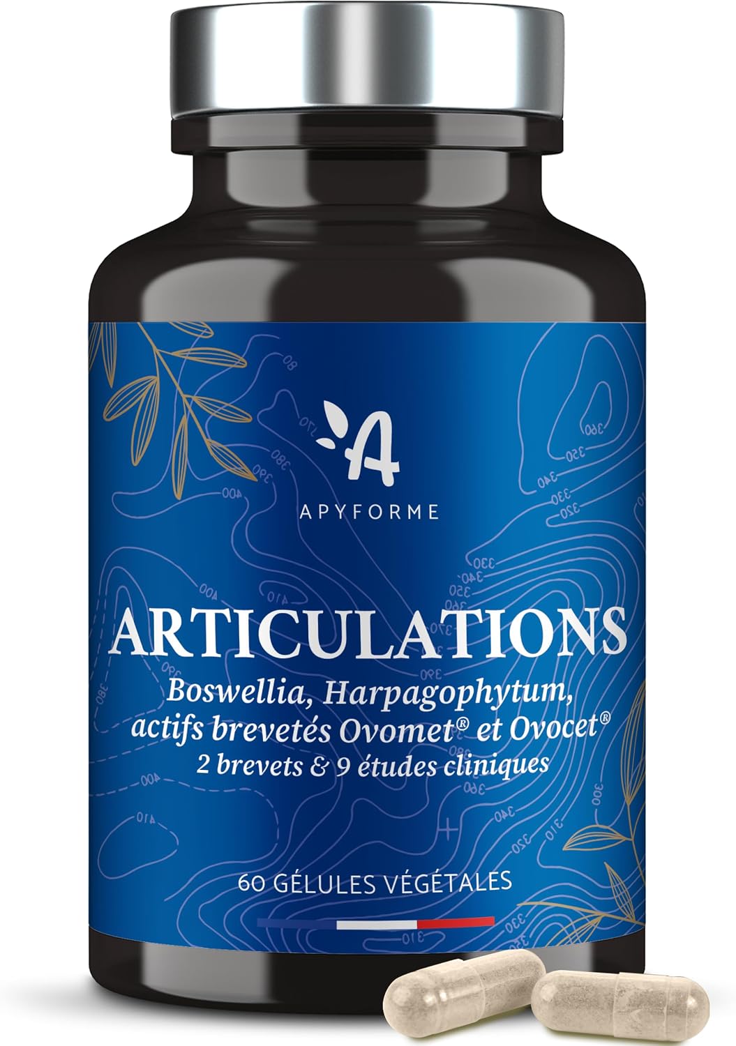 Apyforme - Joints - Pain Relief and Joint Comfort - Glucosamine Chondroitin MSM, Boswellia Serrata, Harpagophytum - 60 Gél - Made in France - Image 2