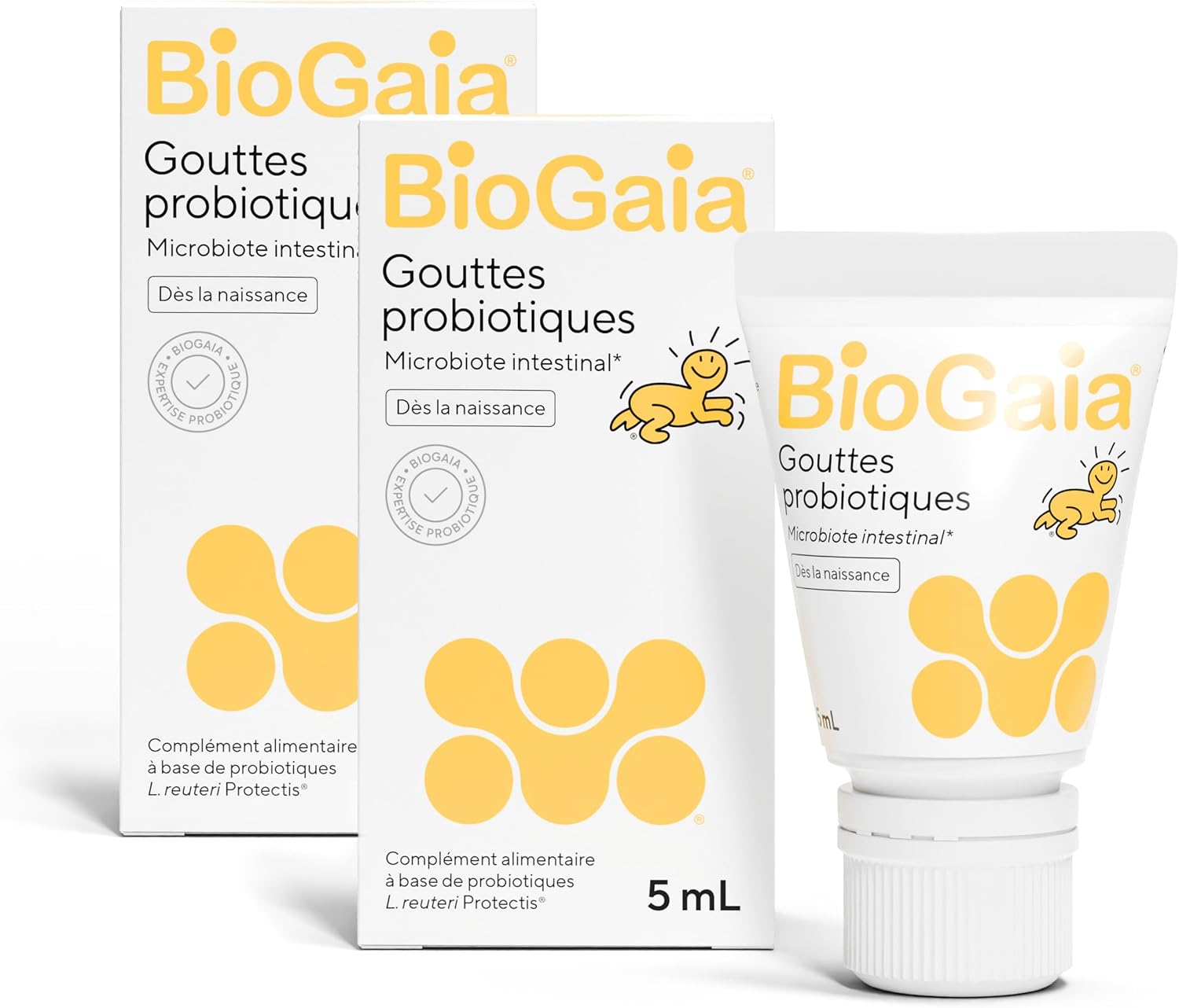 BioGaia Probiotic Drops for Babies & Infants | Gut Flora Balance | Probiotic Based Food Supplement | Contains L. reuteri Protectis | 5ml Bottle - Pack of 2 - Image 2