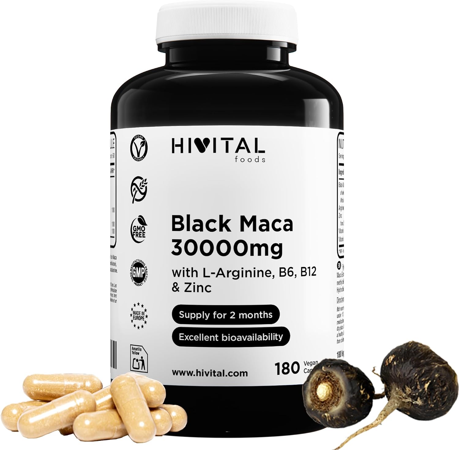 Black Maca from Peru 30000 mg. 180 vegan capsules for 2 months. - Image 2