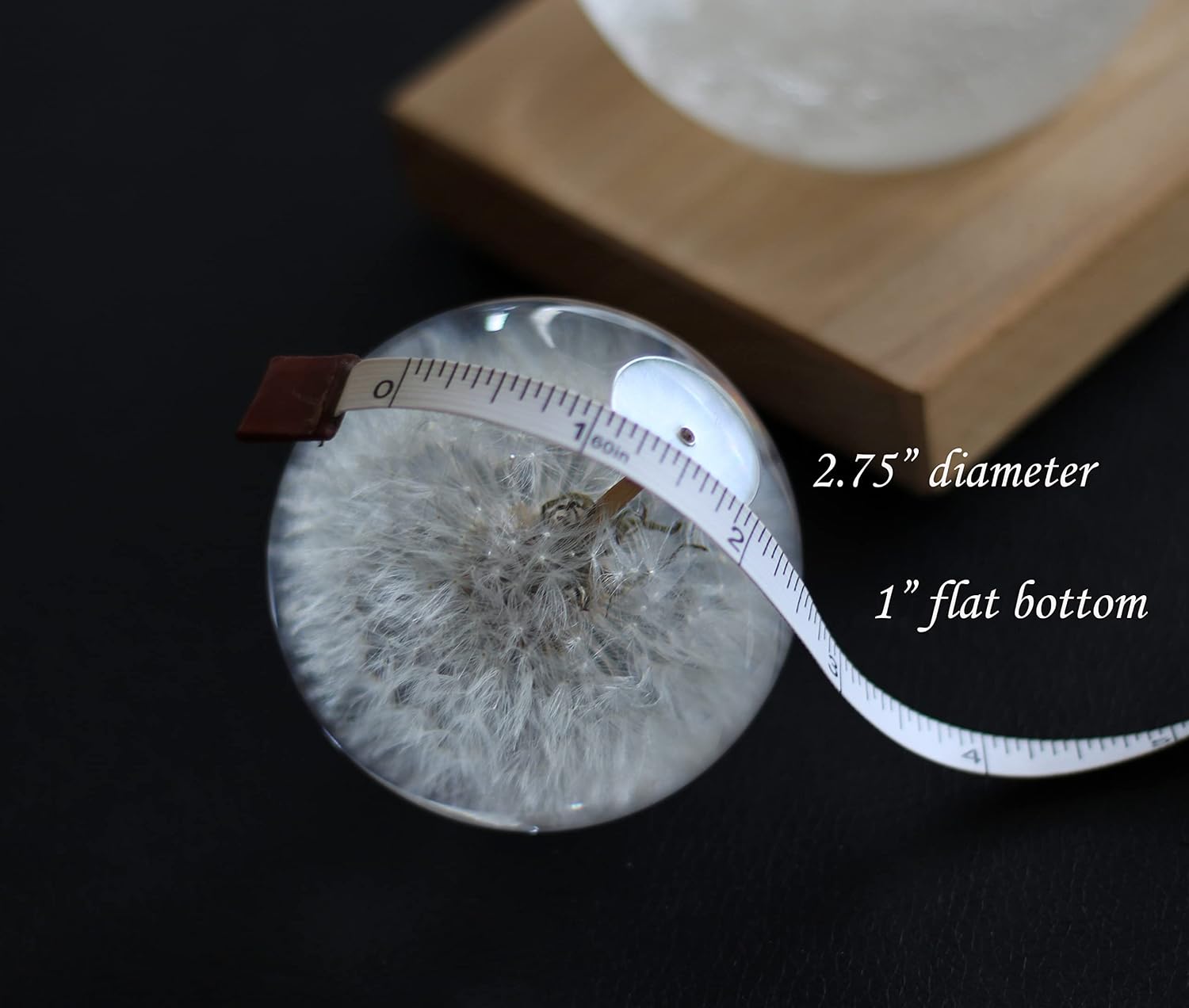 COREFLEX Real Dandelion Paperweight in Resin Ball in Gift Box 70mm Office Decoration Birthday Wedding Valentine's Day Gift - Image 2