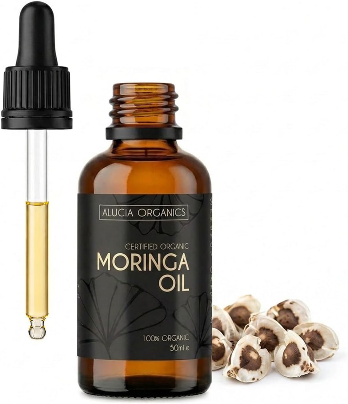 Certified Organic Moringa Oil 50ml - Pure, Natural, Cold Pressed, Vegan, Skin, Face, Body, Massage - Image 2