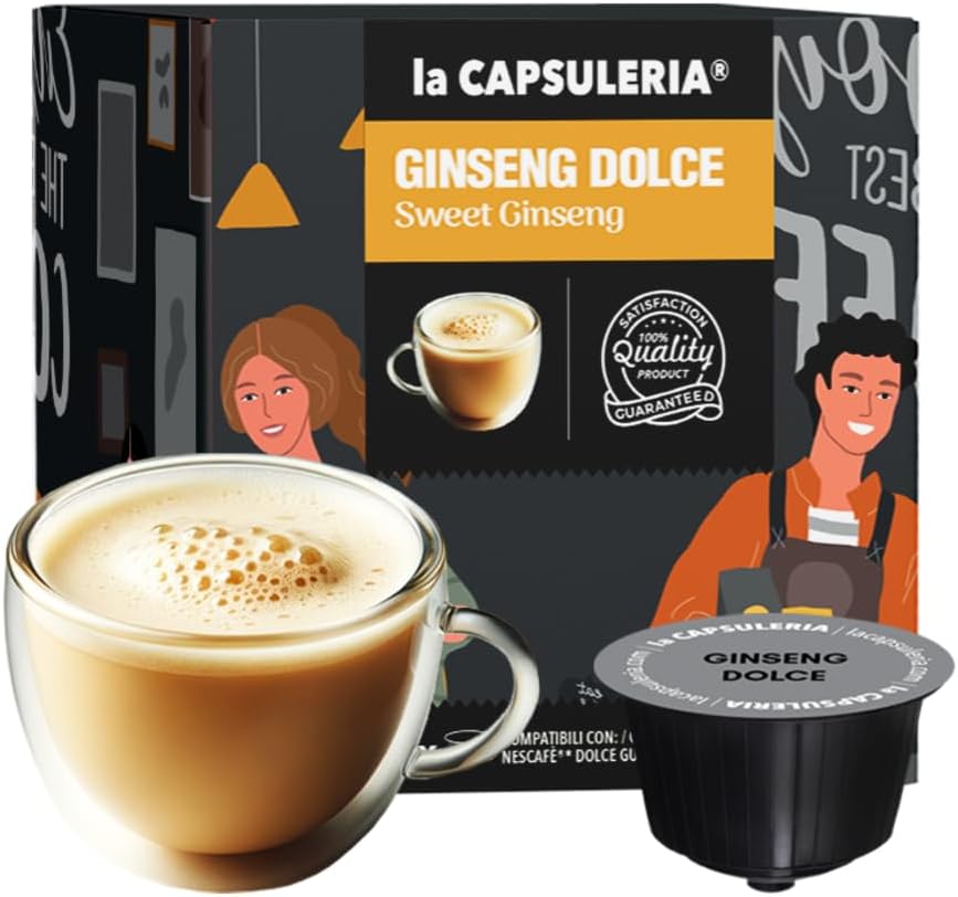 Ginseng (96 Capsules) Compatible with Nescafé Dolce Gusto, Pack of 6 x 16 Capsules (96 Servings Total) la Capsuleria - Image 2
