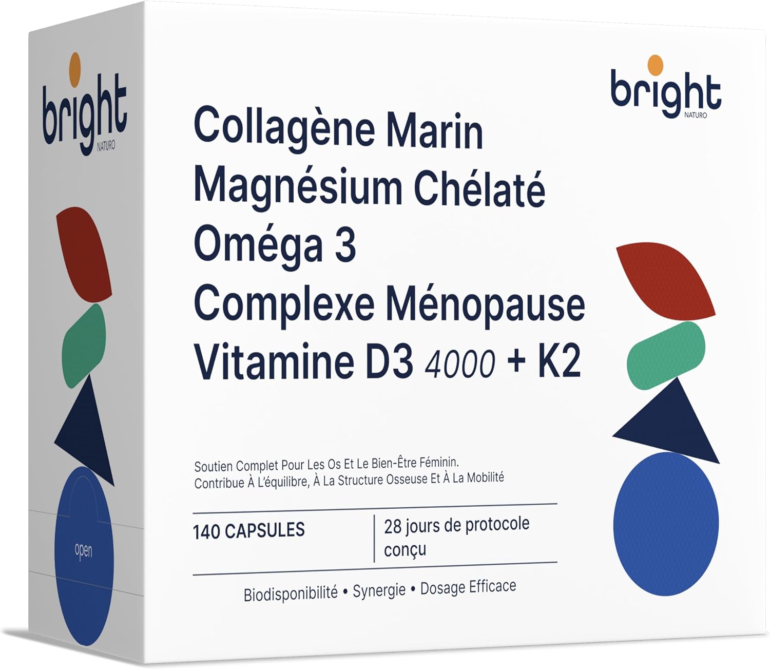 Hormone & Bone Management - Omega-3 TG, Magnesium Chelate, Marine Collagen, Vitamins D3 K2 - No Synthetic Additives | Advanced Synergy for Balance and Strong Bones I 28 Daily Doses - Image 2
