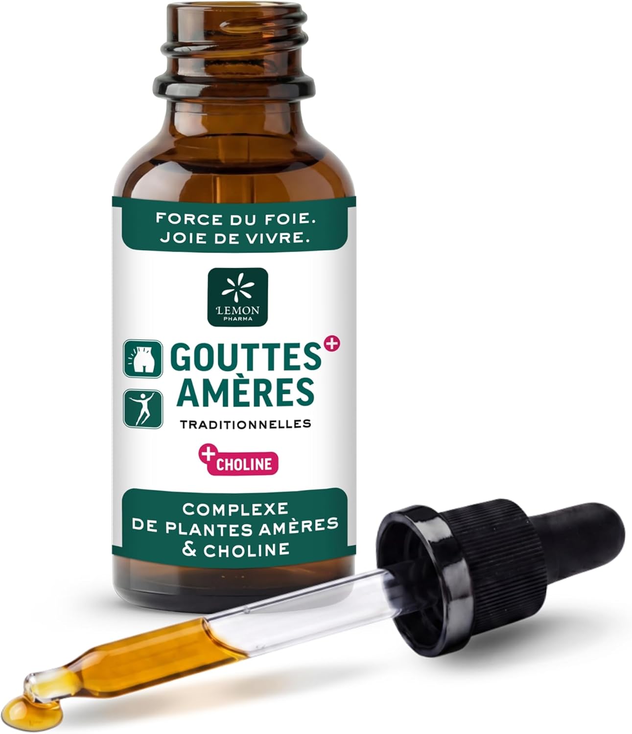 Lemon Pharma Bitter Drops with Choline – Liquid Liver Complex with 23 Bitter Plants – Artichoke, Dandelion & Wormwood – Supports Normal Liver Function & Lipid Metabolism - Image 2