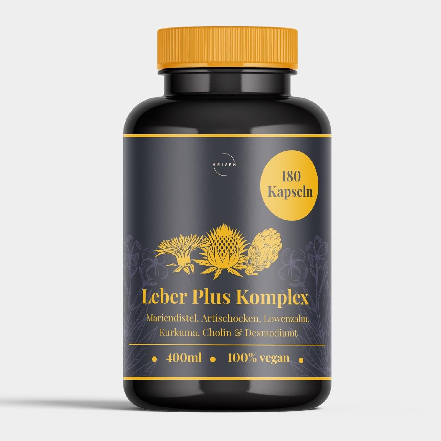Liver Plus High Dose Complex – 180 Capsules – with Milk Thistle (80% Silymarin), Artichoke, Dandelion, Turmeric, Choline, Desmodium & Vitamin B12 – Extra Strong Formula – Extra Large Format – Vegan - Image 2