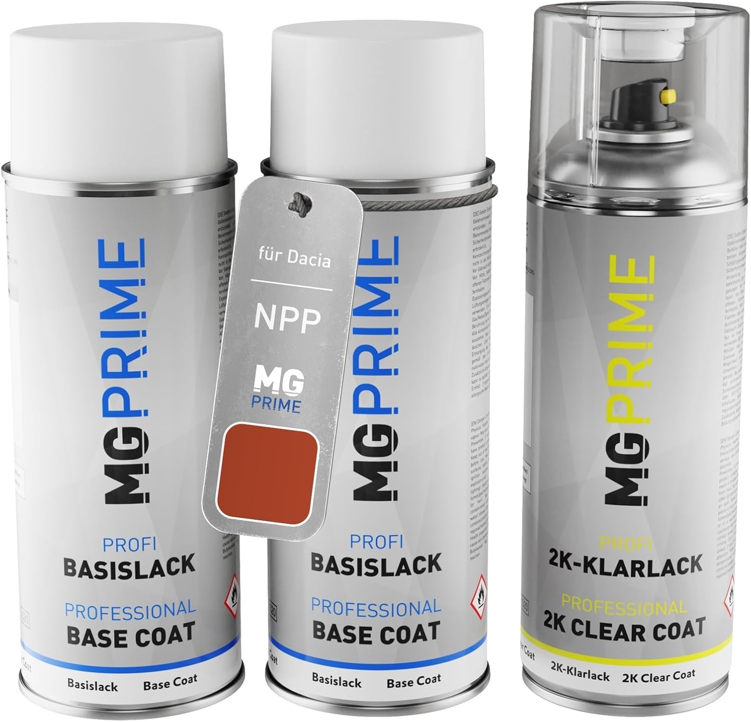 MG PRIME Car Paint Kit 2C Spray Can for Dacia NPP Red Goji Metallic/Goji-Rot Metallic Spray Can Base Coat Base Coat 2 Components - Image 2