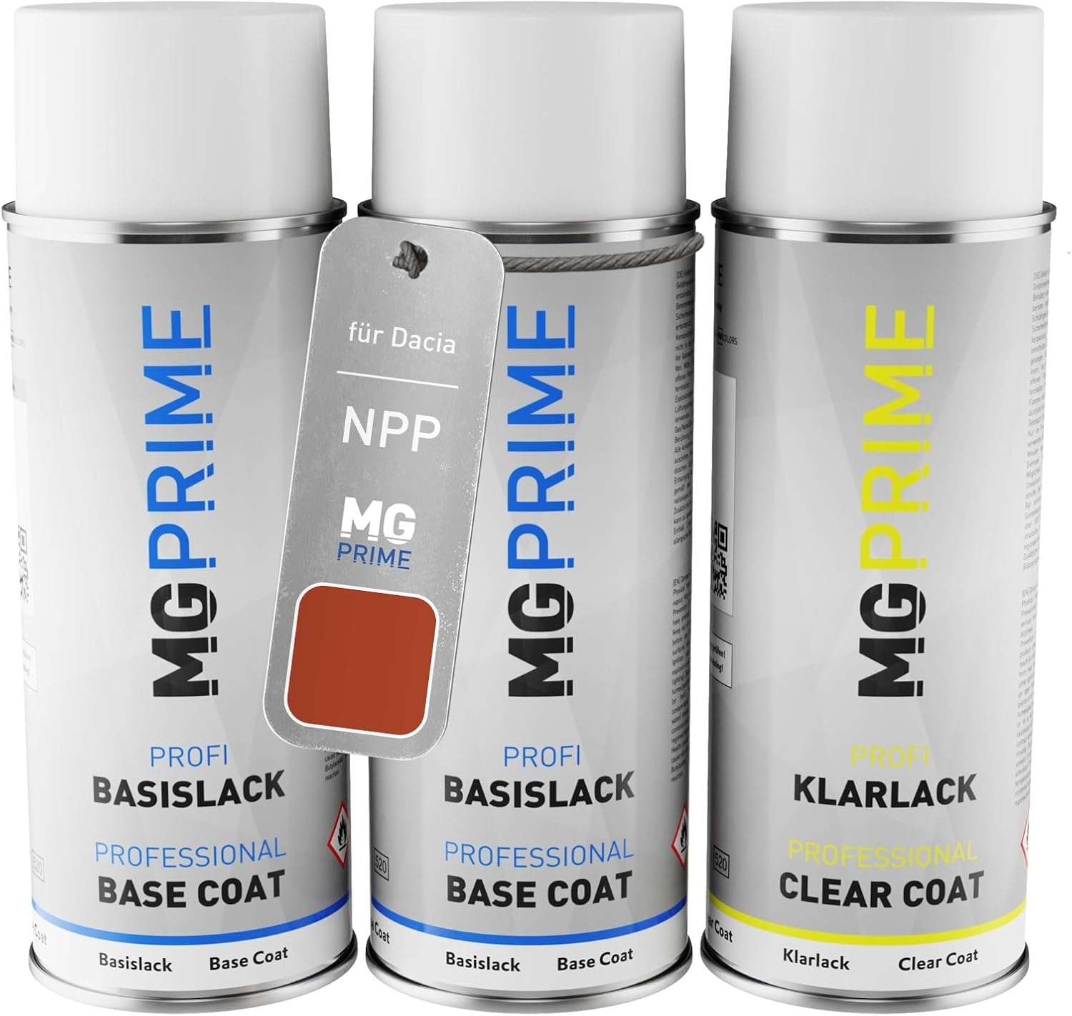 MG PRIME Car Paint Kit for Dacia NPP Red Goji Metallic/Goji-Rot Metallic Base Base Coat Spray Can 400 ml - Image 2