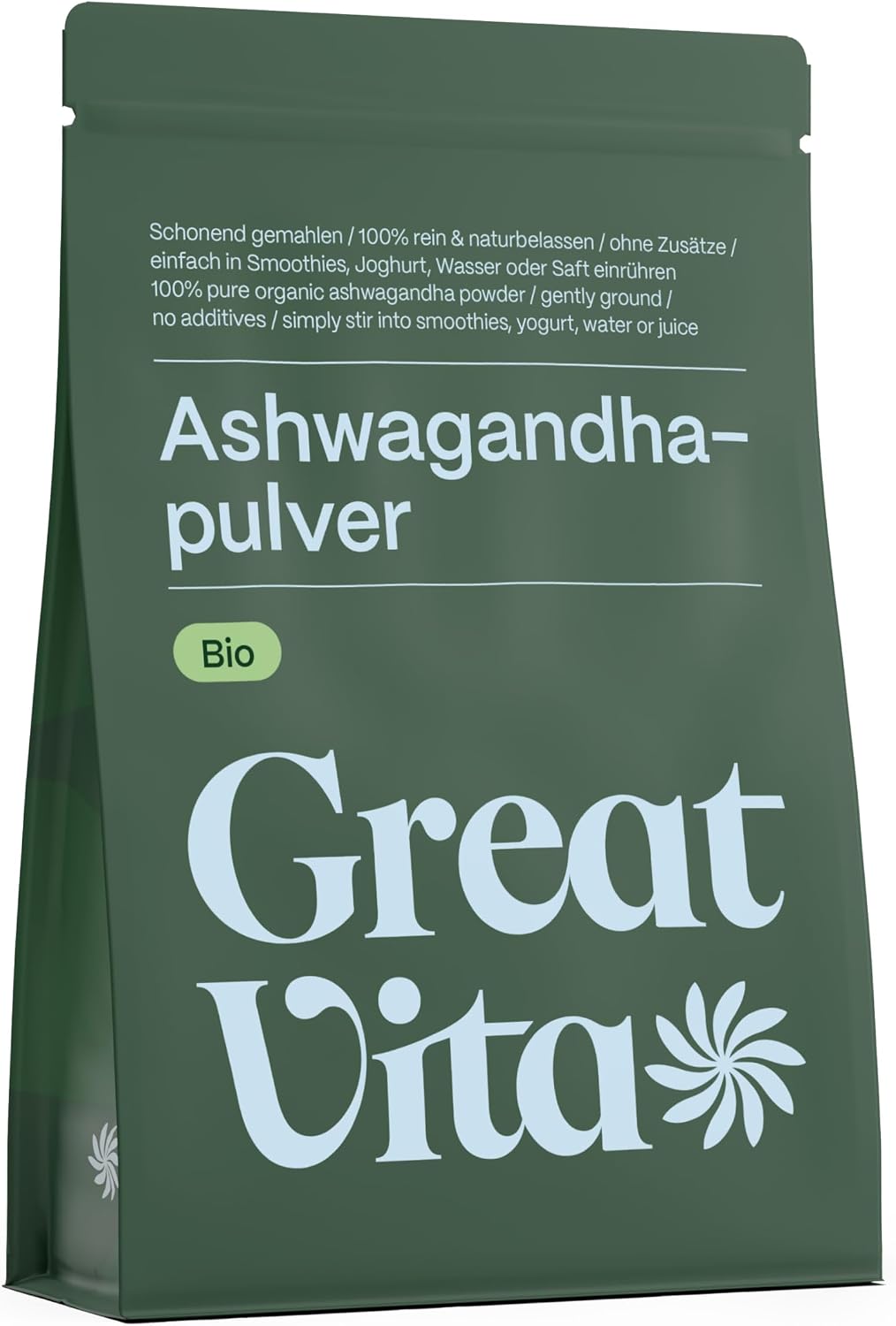 MeaVita Organic Ashwagandha Powder, 400 g, vegan & without additives - Image 2