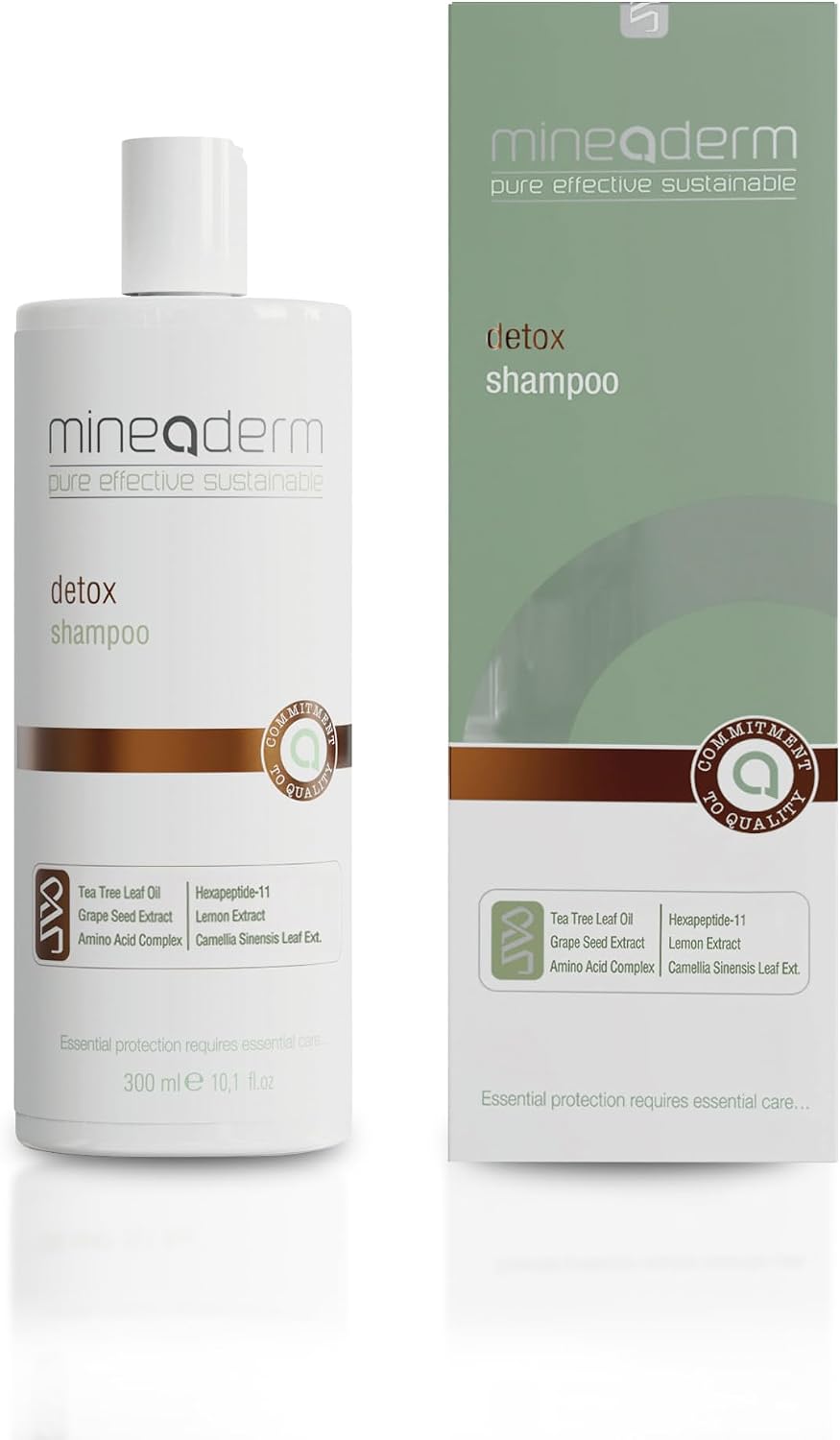 Mineaderm Detox Vegan & Sulphate Free Shampoo with Tea Tree Oil, Grape Seed Extract & Amino Acids - Deep Cleanses & Purifies Oily & Sensitive Scalps - Image 2