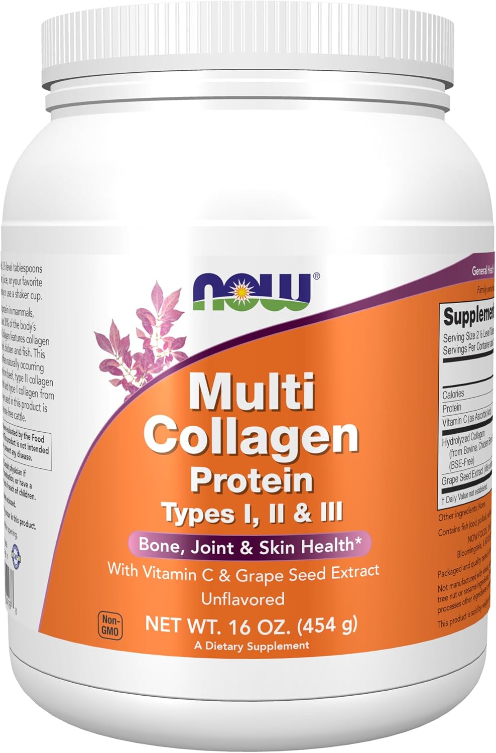 NOW Foods Multi Collagen Protein - 454g - Image 2
