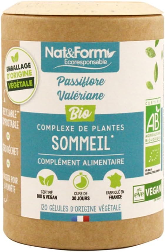 Nat & Form Eco-Friendly Passionflower Valerian Bio 120 capsules - Image 2