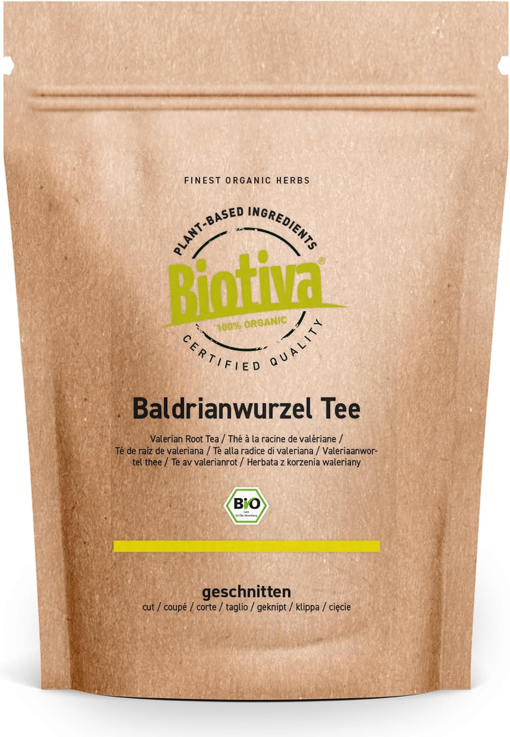 Organic valerian root tea 100g | Valerianae Radix | herbal tea | bottled in Germany | vegan| Biotiva - Image 2