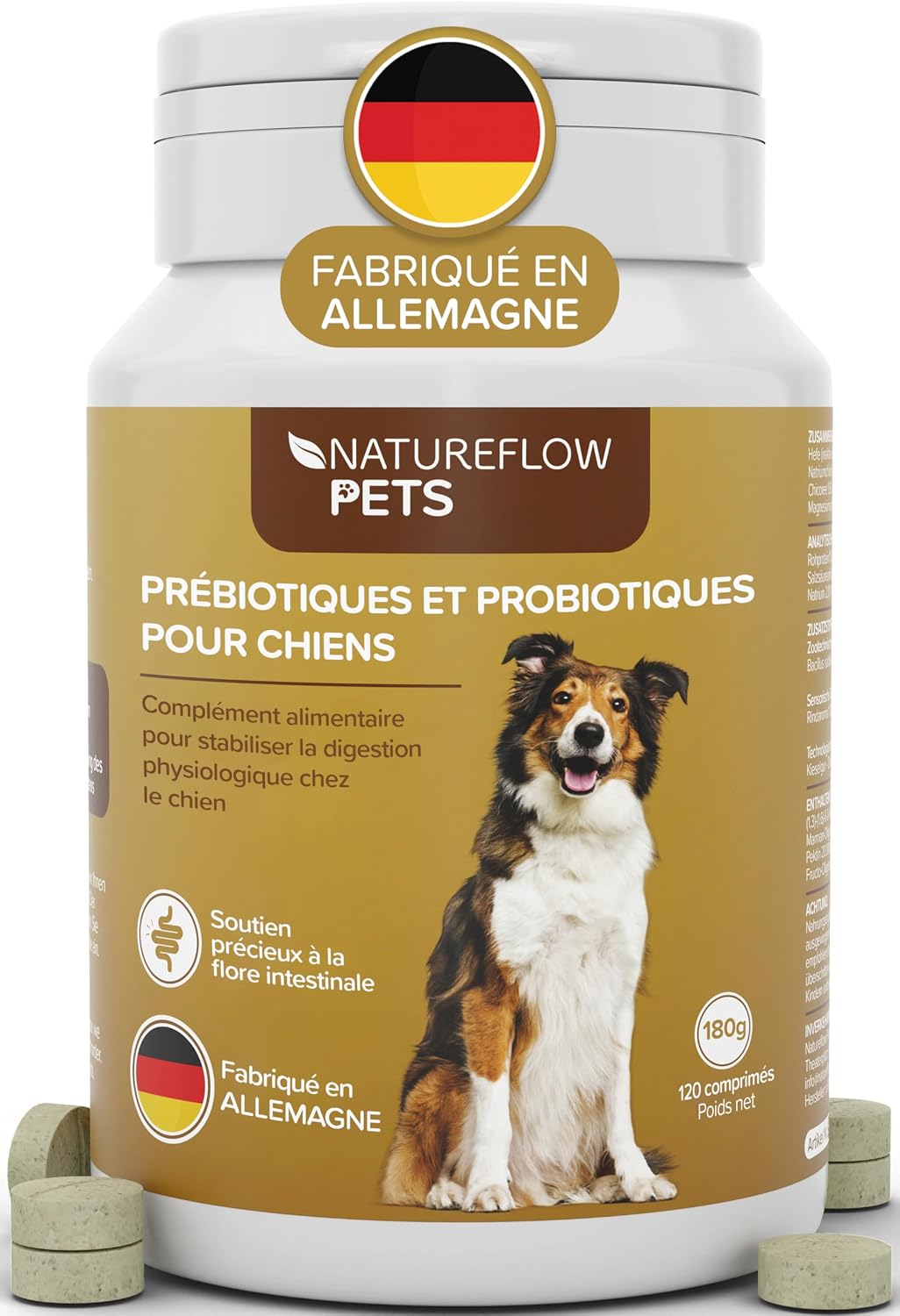 Probiotics Dogs - Natural Digestive Supplement - Dog Probiotics for Gut Health - Daily Wellness with Probiotics for Dogs BAU - 120 Tablets - Image 2