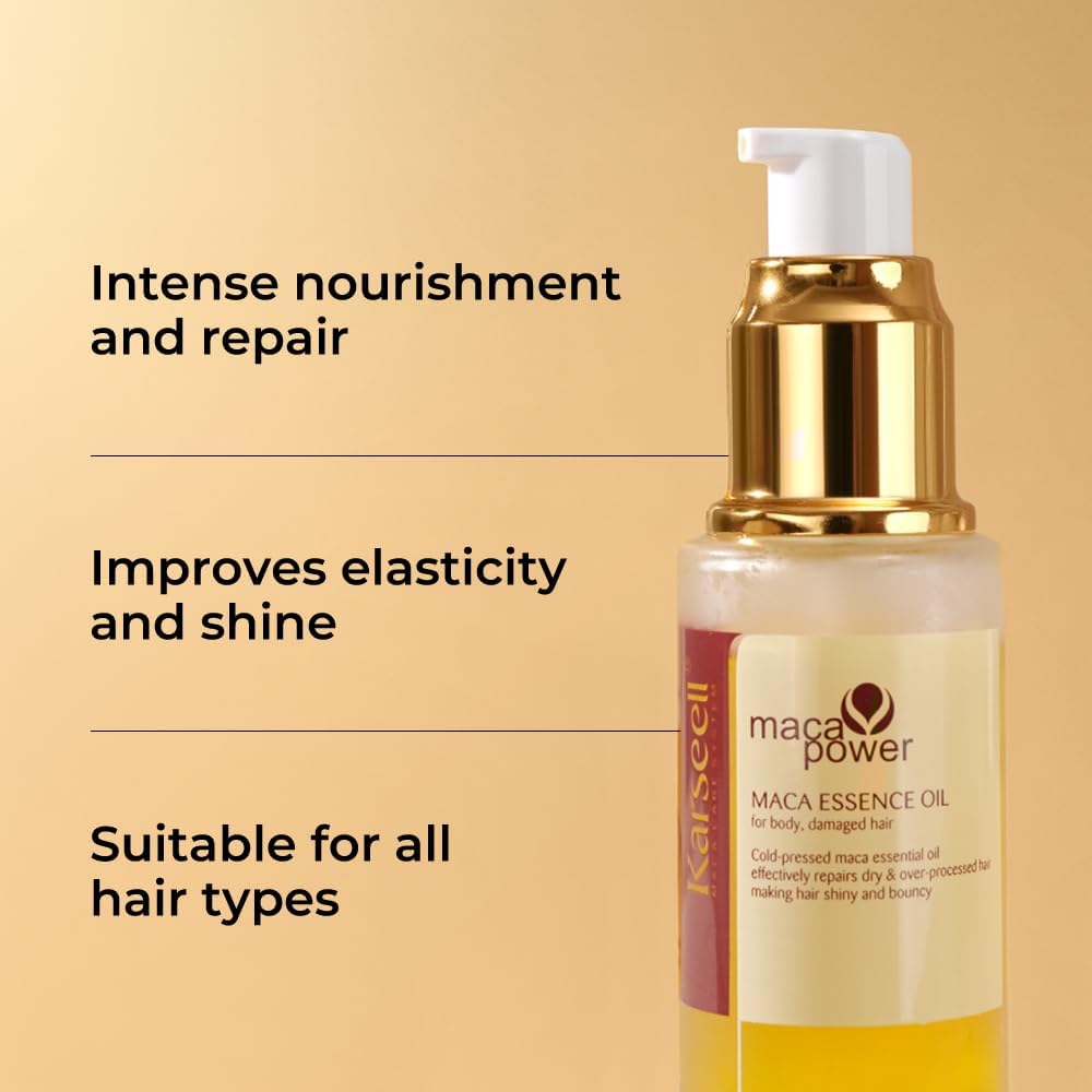 Karseell Collagen Hair Mask and Hair Oil, Repair Set for Dry and Damaged Hair, 500 ml + 50 ml - Image 4