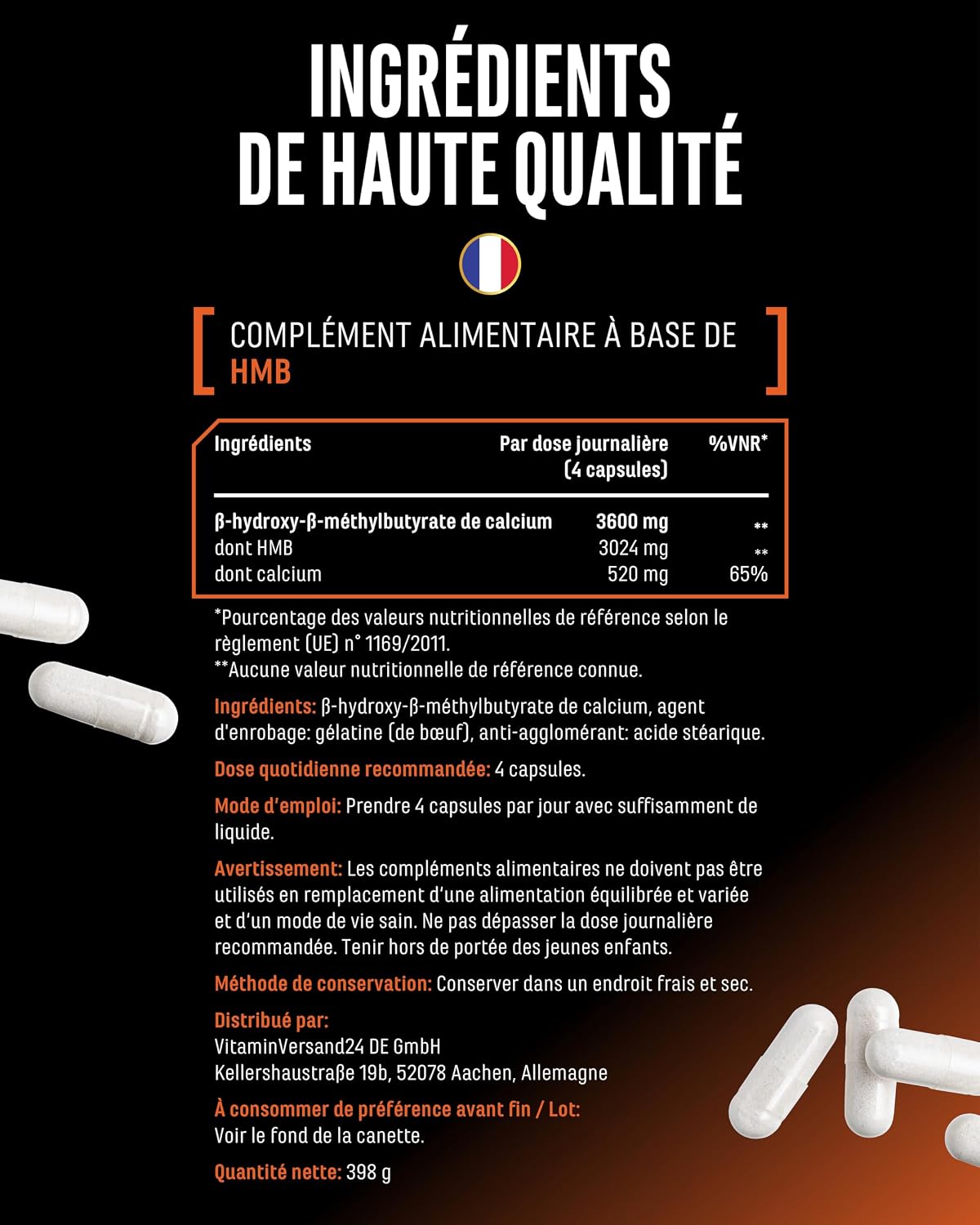 Gen German Elite Nutrition HMB Ultra Caps - 365 Capsules - Image 6