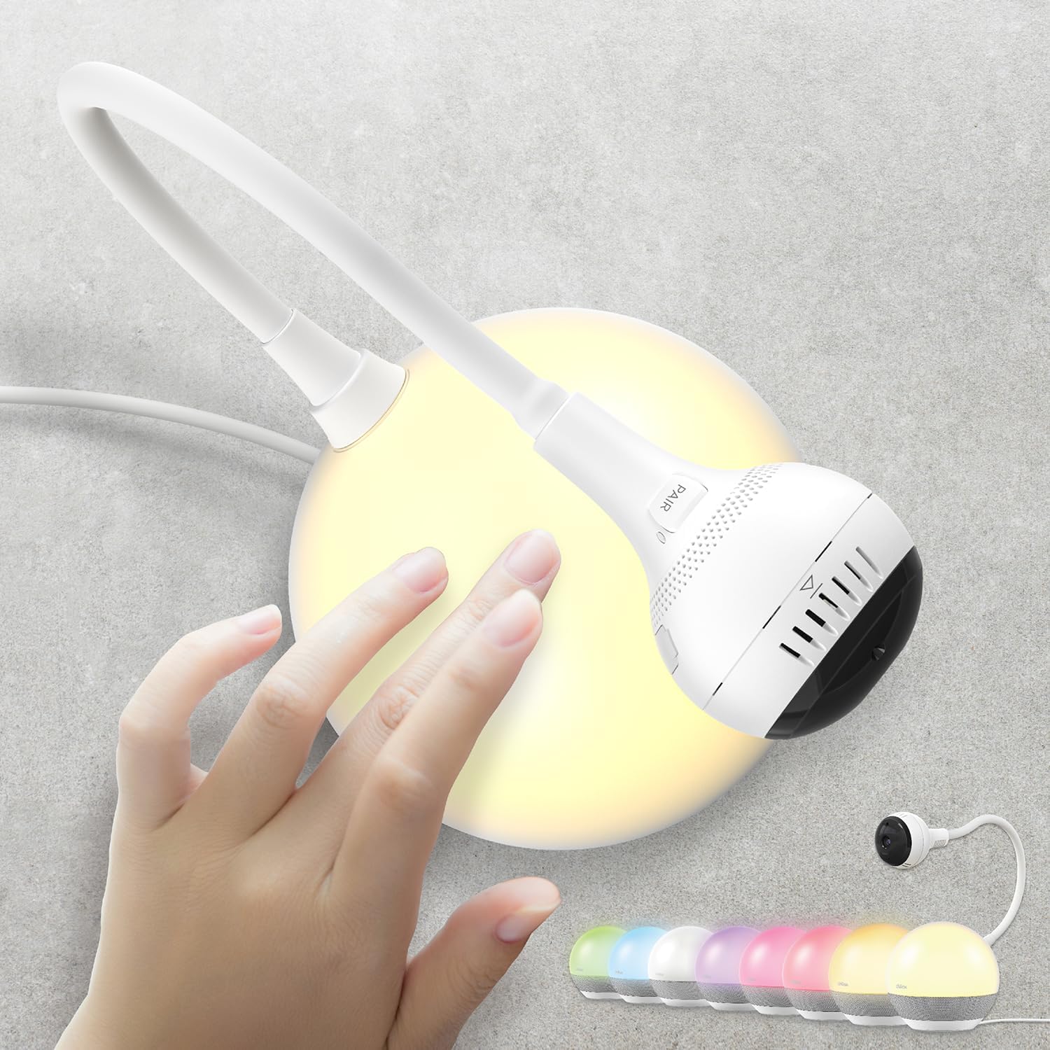 CHILLAX - Giraffe Mood Sleep Trainer Baby Monitor - 5'' HD LCD Screen - 360° 1080p Camera - Flexible Stem - Sleep Learning & Night Light Multicolor - Walkie Talkie - WiFi on/Off - App - Image 3