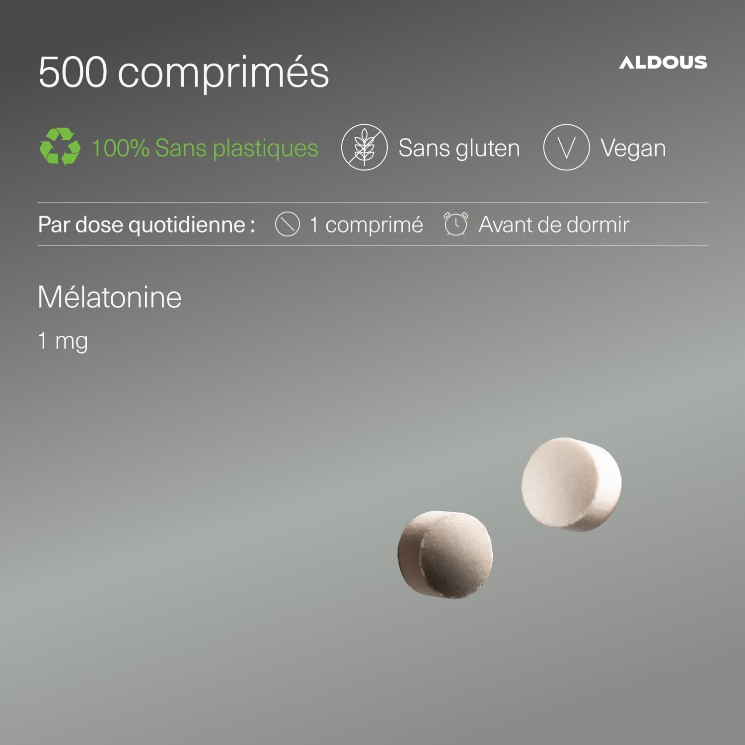Melatonin 1mg - 500 Nights (+ 16 Months) - Pure Melatonin - For Sleep - Image 4