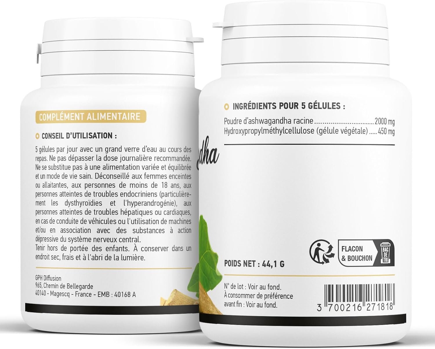 Ashwagandha Root - 400 mg - 180 Vegetable Capsules - Image 3