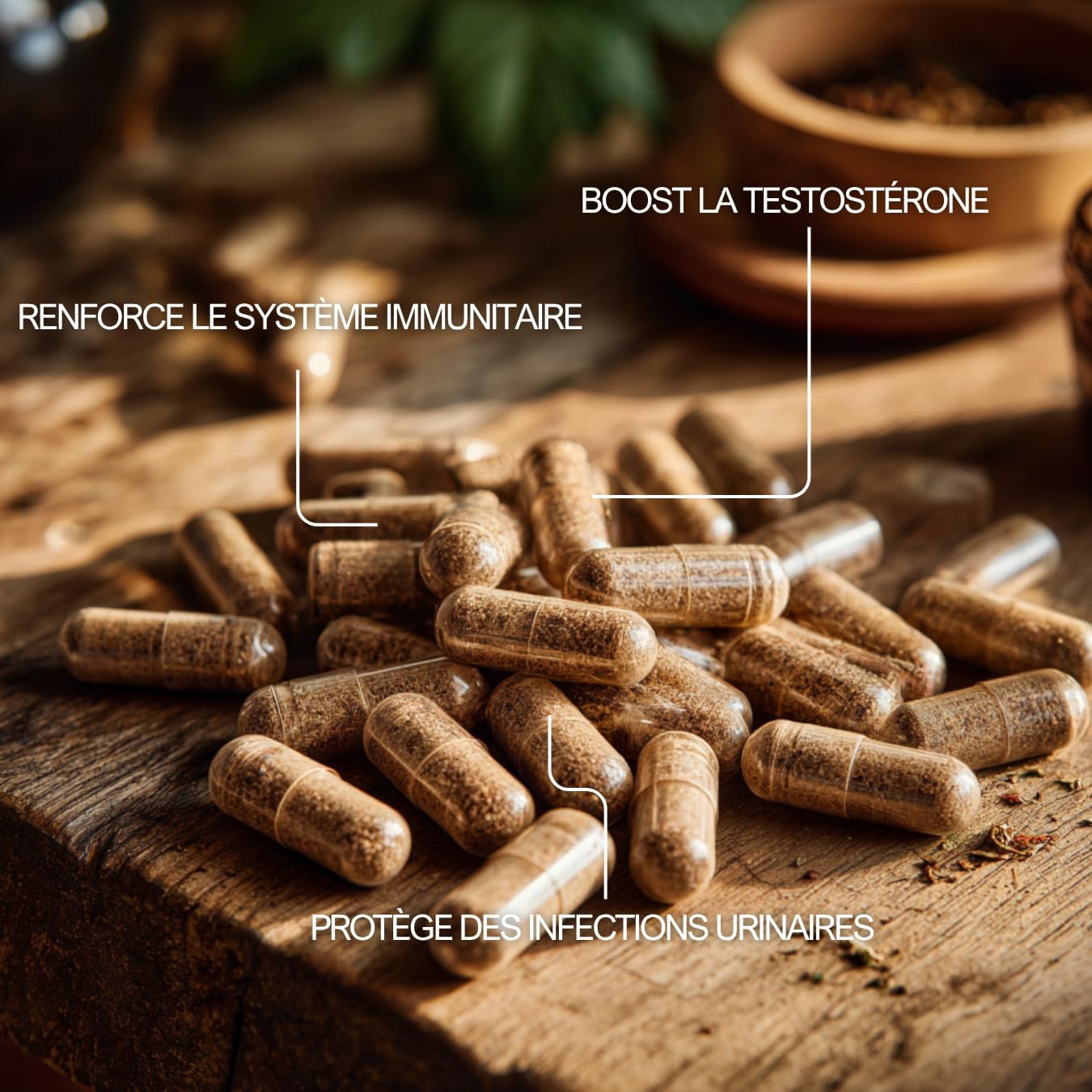 Nettle Root Dietary Supplement – Natural Capsules – Urinary and Prostate Comfort, Drainage, Kidney Elimination and Vitality – Concentrated Spicy Nettle - Image 4