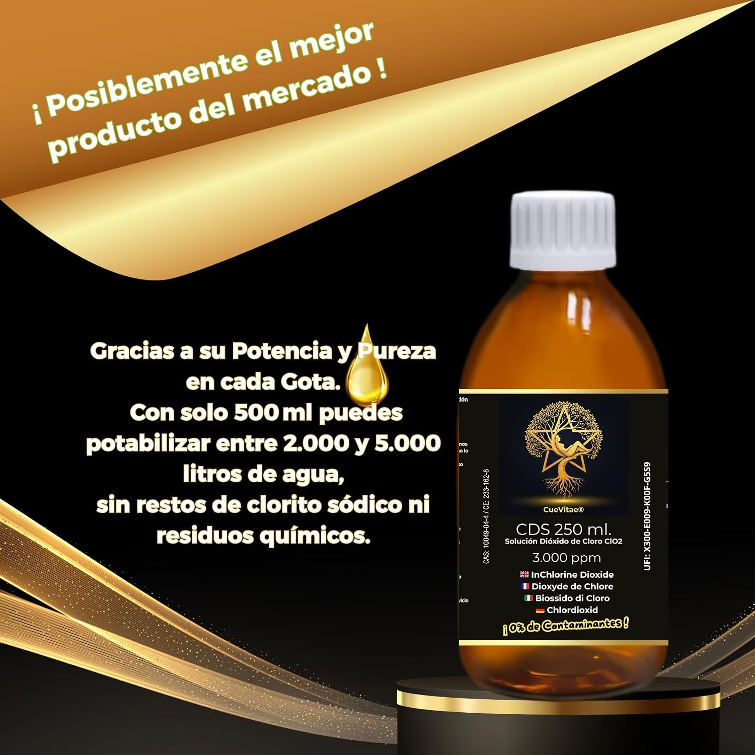 CDS - 0.3% Chlorine Dioxide Aqueous Solution | Pack 2x250 ML | Amber Glass - Image 12