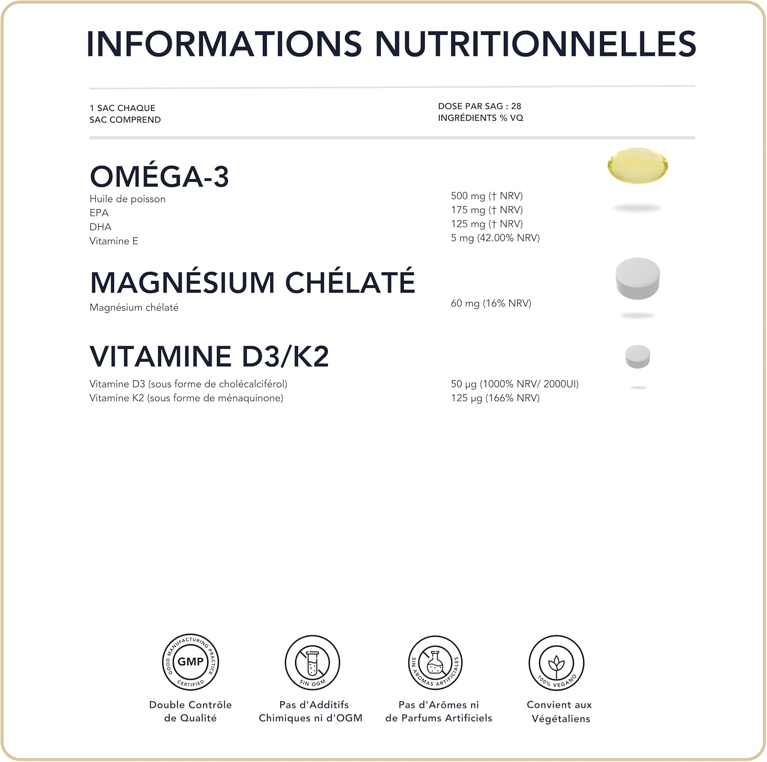 Omega 3 Magnesium Vitamin D3 K2 2000 IU – Non-GMO, PHYTO-GUIDE | Optimal Synergy for Heart, Bone and Nervous Balance I 28 Daily Doses - Image 6