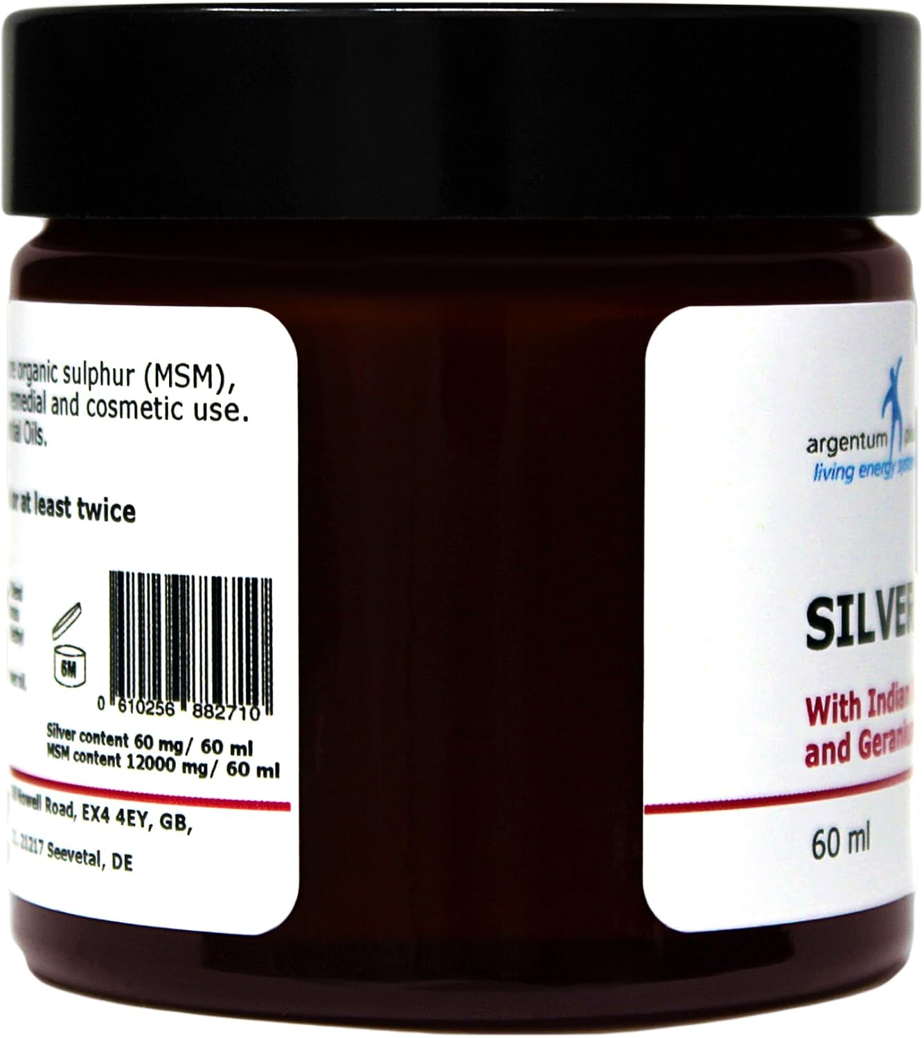 Silver-MSM Cream with Palmarosa and Geranium Essential Oils 60 ml - Image 5
