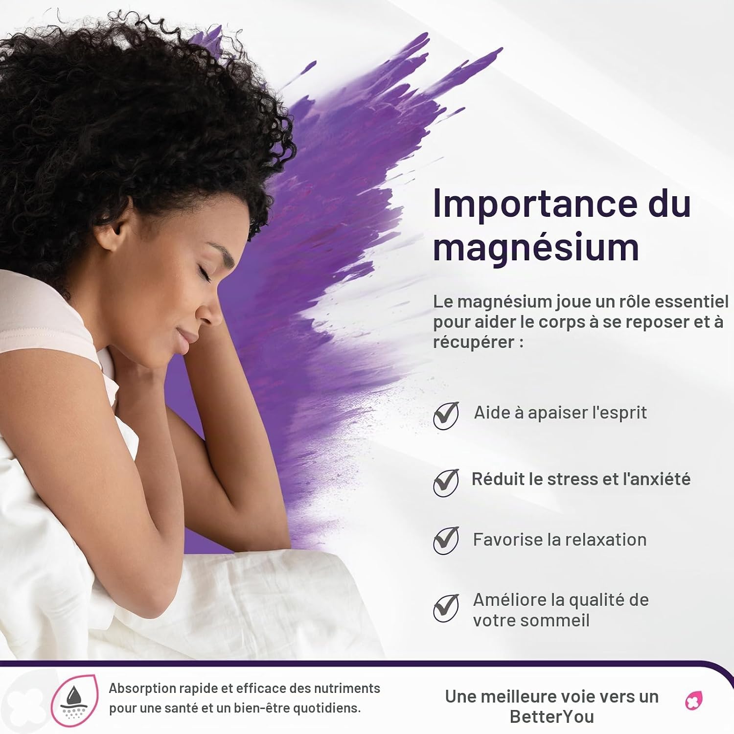 BetterYou Magnesium Sleep Lotion, Magnesium Transdermal Lotion for Better Sleep Infused with Lavender and Chamomile to Promote Sleep, 180ml - Image 3