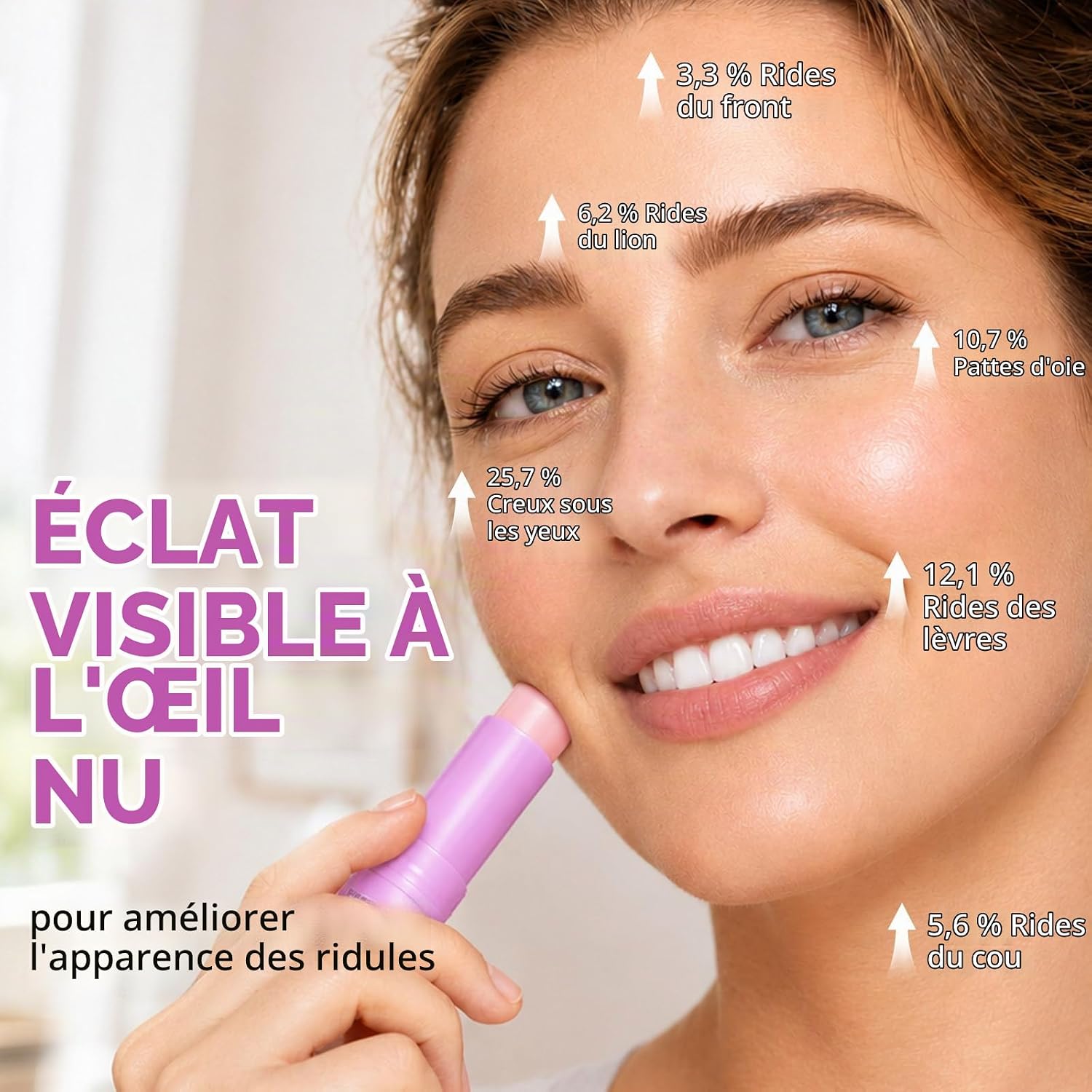 Pdrn Pink Collagen Volume Multi Balm Stick - For Plump, Smooth & Radiant Skin - Helping Look of Fine Lines, Firming Care, For Under-Eyes, Neck - Image 8